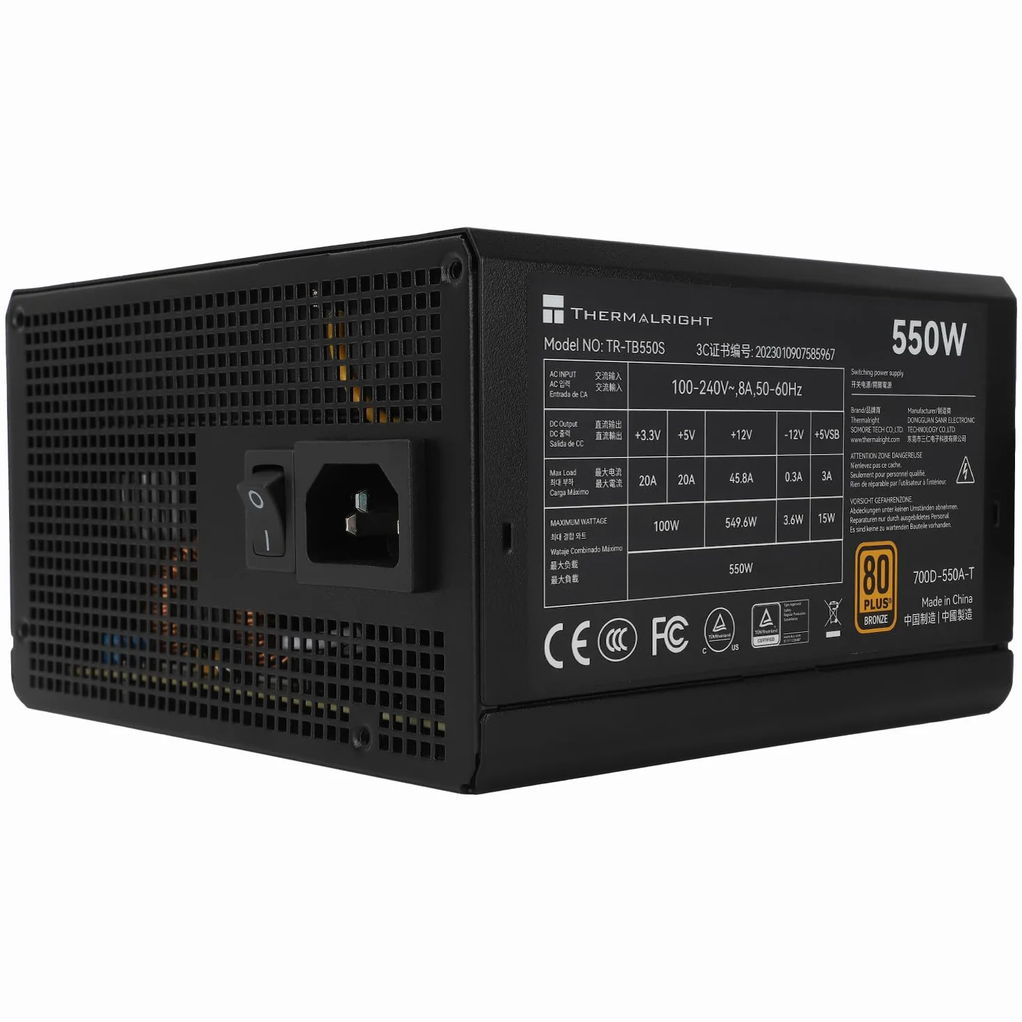 Thermalright - Zasilacz TB-550S (80+ brąz)
