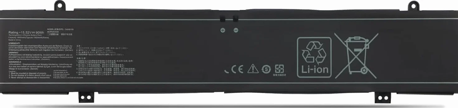 C41N2109 laptop battery Compatible for Asus ROG Flow X16 GV601RM GV601RE G614JU GV601VU GV601RE-M5051W GV601RE-M5057X GV601RW-M5110X GV601RM-M5120X ROG Strix Scar 18 G834 Series -15.52V 90Wh