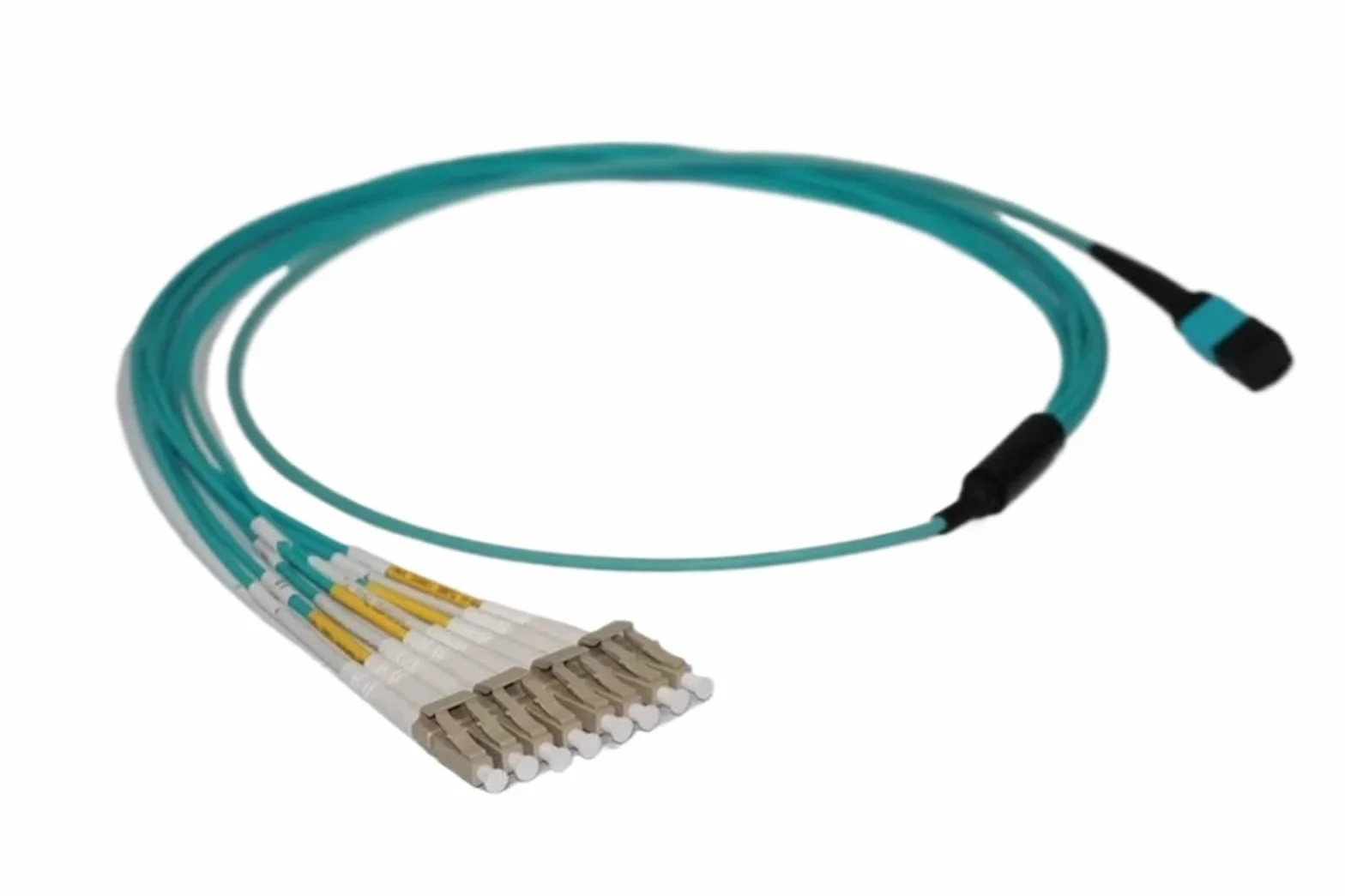 Kabel krosowy MPO z żeńskim złączem 8/12/24-rdzeniowym MTP-12LC 6DLC OM4, kabel połączeniowy światłowodowy typu B (40M, MPO-24LC Male)