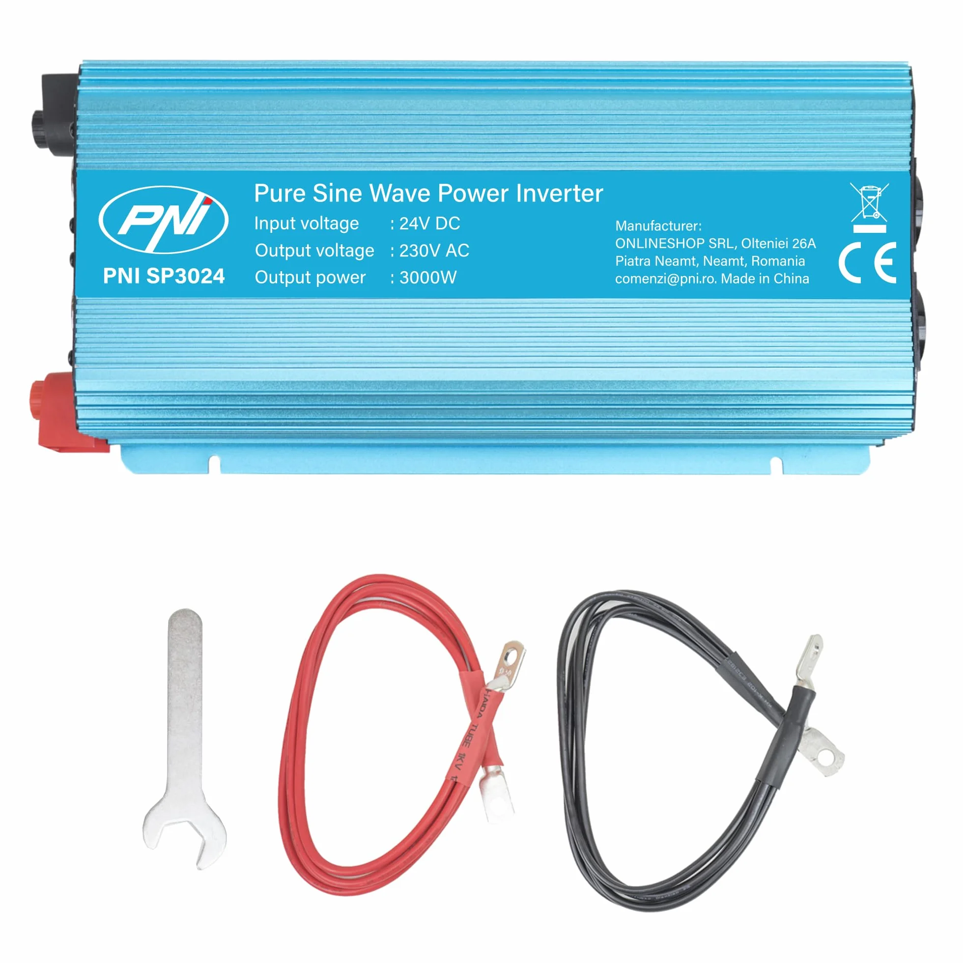 PNI Przetwornica napięcia SP3024 24 V Zasilanie 230 V Wyjście 3000 W Pure Sine Wave