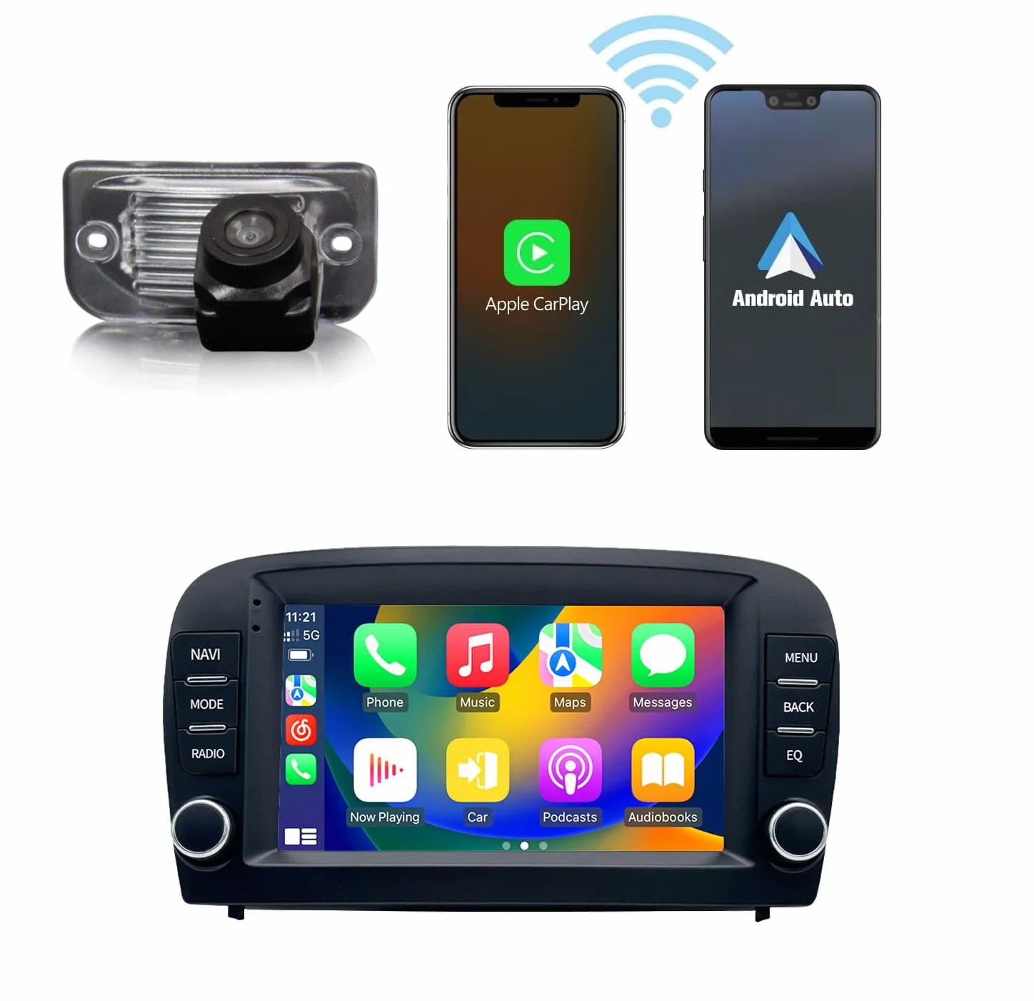 Radio samochodowe z systemem Android z nawigacją GPS, ekran dotykowy Canbus + noktowizor HD kamera cofania zamiennik do Mercedes-Benz SL R129 R230 SL55AMG SL63AMG SL65AMG SL280 SL300 SL350 SL500 SL600
