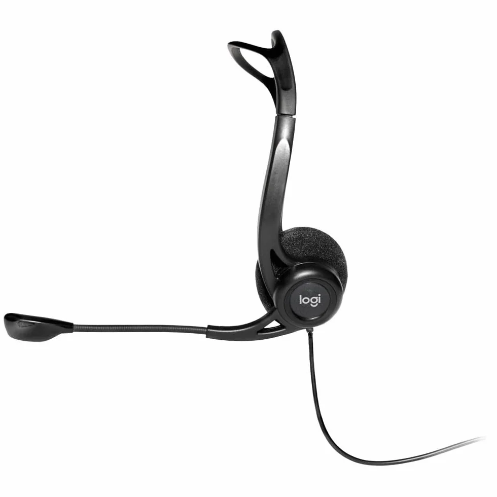 Logitech 960 Przewodowy zestaw słuchawkowy stereo USB z redukcją szumów, czarny