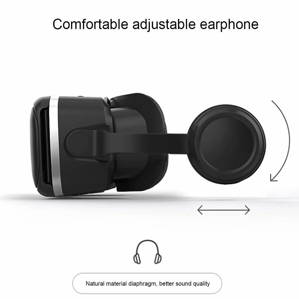 Okulary VR, zestaw słuchawkowy z wirtualnej rzeczywistości, zestawy słuchawkowe VR obsługujące Android i IOS, połączenie Bluetooth do iPhone 13 Pro Max/13 Pro/12/11, do Samsung Galaxy S21, Huawei, Xiaomi