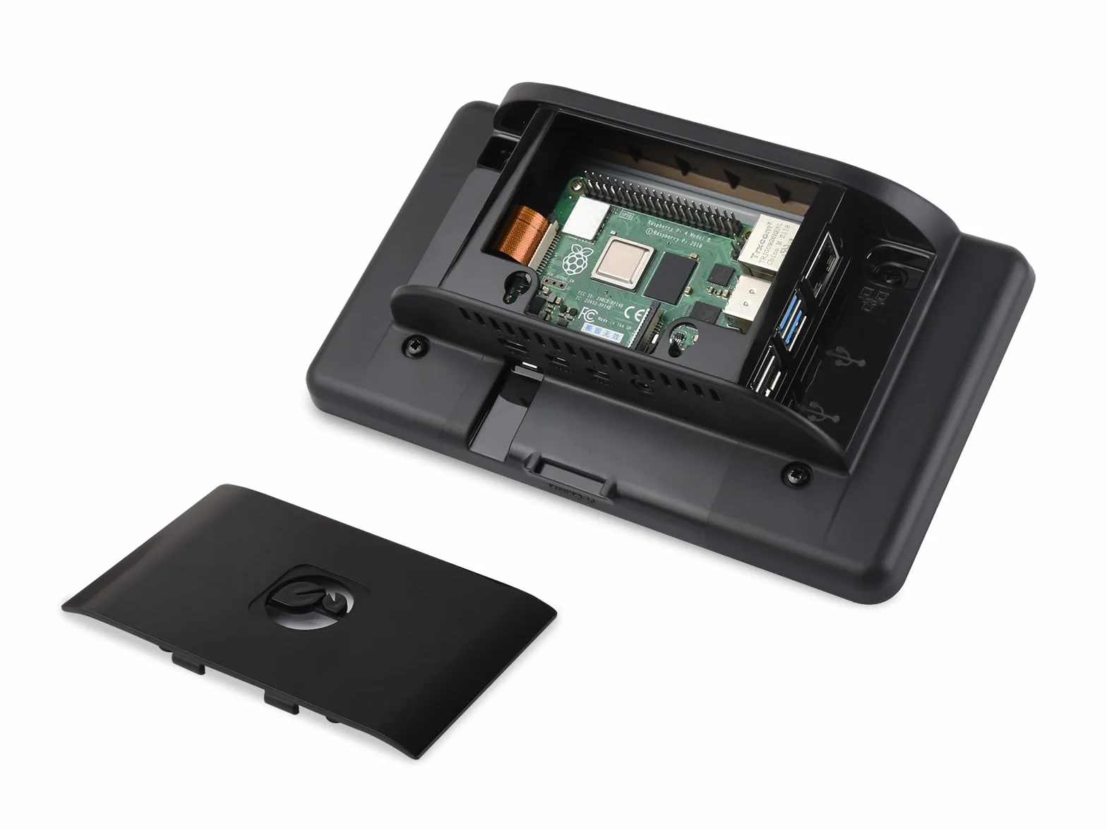 LUCKFOX DSI pojemnościowy 7-calowy ekran dotykowy z obudową do Raspberry Pi, wspiera drukowanie 3D do ekranu, rozdzielczość 800 x 480 pikseli, szeroki kąt widzenia 170°, IPS do Core3566
