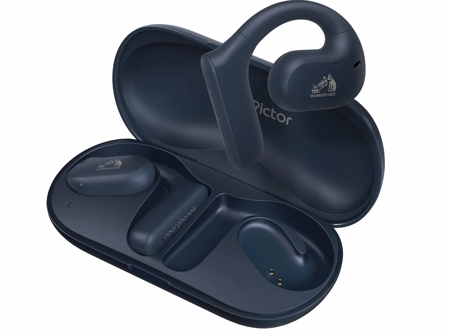 JVC Słuchawki douszne, słuchawki True Wireless, konstrukcja uszu, woda Proof (IPX4) do biegania, wyciszenie mikrofonu, autonomia 17H, Bluetooth 5.1, HA-NP35T-A (niebieski)
