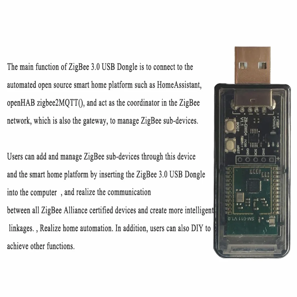 1 SZTUK ZigBee 3.0 Labs Mini EFR32MG21 Open Source Hub Gateway USB Dongle Chip Module Silicon Universal