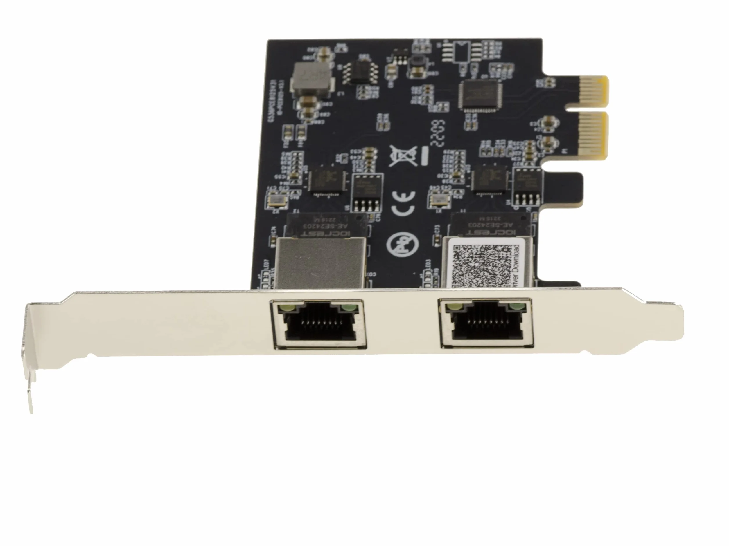 KALEA-INFORMATIQUE PCIe 2.5 LAN Dual Gigabit ethernet 10 100 1000 2500 1G 2.5G 2 porty RJ45. z chipsetem Realtek RTL8125
