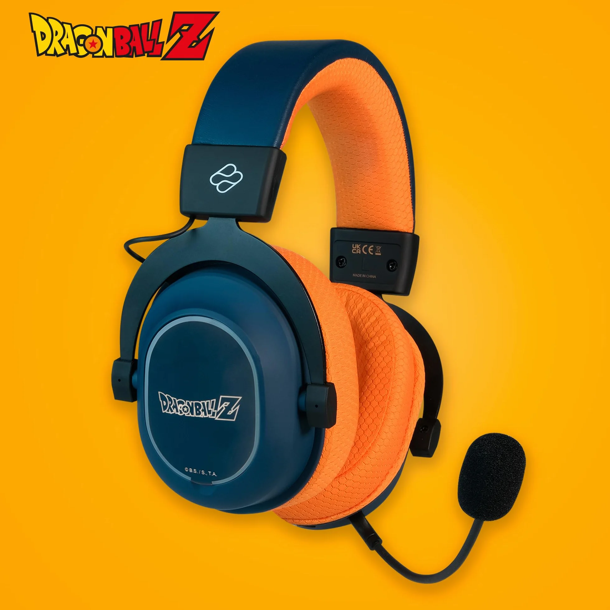 Blade Bezprzewodowy zestaw słuchawkowy do gier Dragon Ball Z Trimodo, Bluetooth 2.4GHz i kabel 3.5mm, wymienne płytki magnetyczne, światło LED RGB, bezprzewodowe słuchawki Dragon Ball