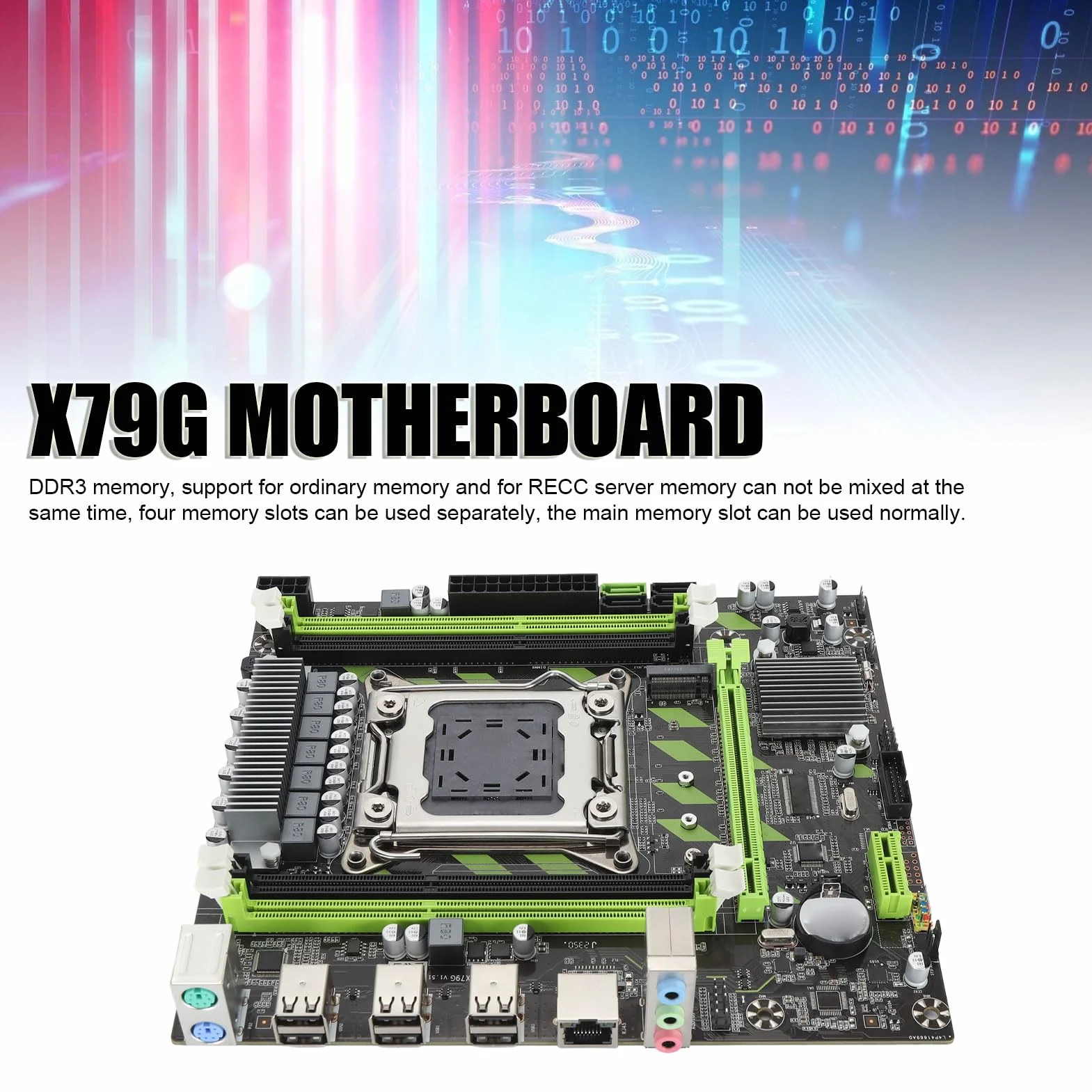 Płyta Główna do Komputera Stacjonarnego LGA 2011 DDR3, Płyta Główna X79 Micro ATX ze 128 GB, 6xUSB2.0 2xSATA2.0 1xSATA3.0, PCIEx16, PCIE M.2, Płyta Główna Komputera LGA 2011 X79