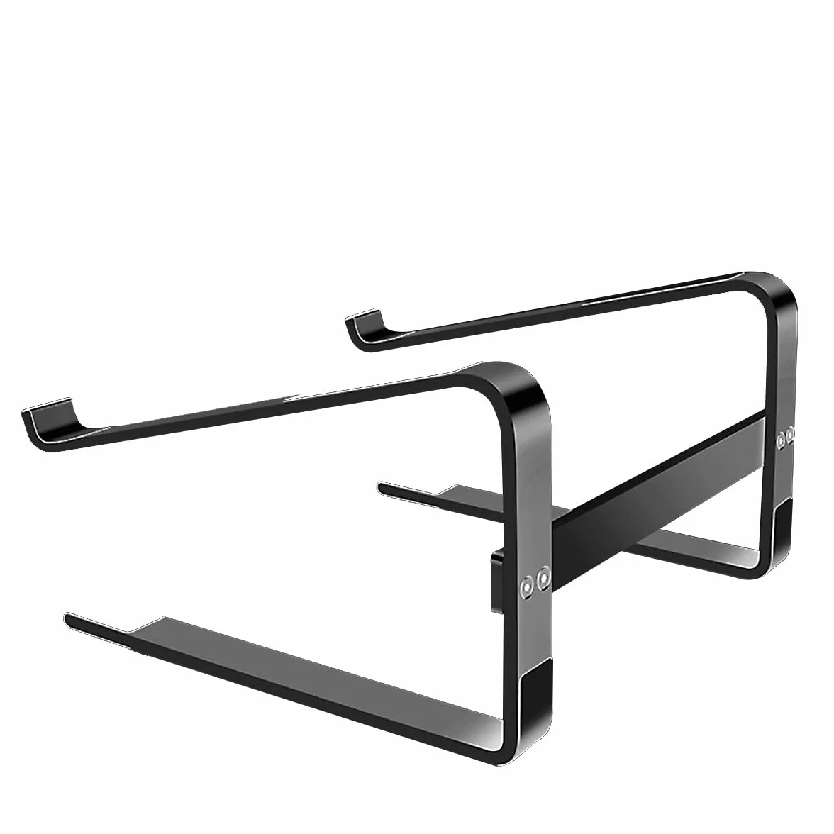 MMOBIEL Stojak na Laptopa Wysoki od 10 do 18 cali - Wentylowany na Laptopa Uniwersalny - Stojak na Biurko Kompatybilny z MacBook, Notebook, ASUS i innymi - Wraz Narzędziami - Czarne Aluminium
