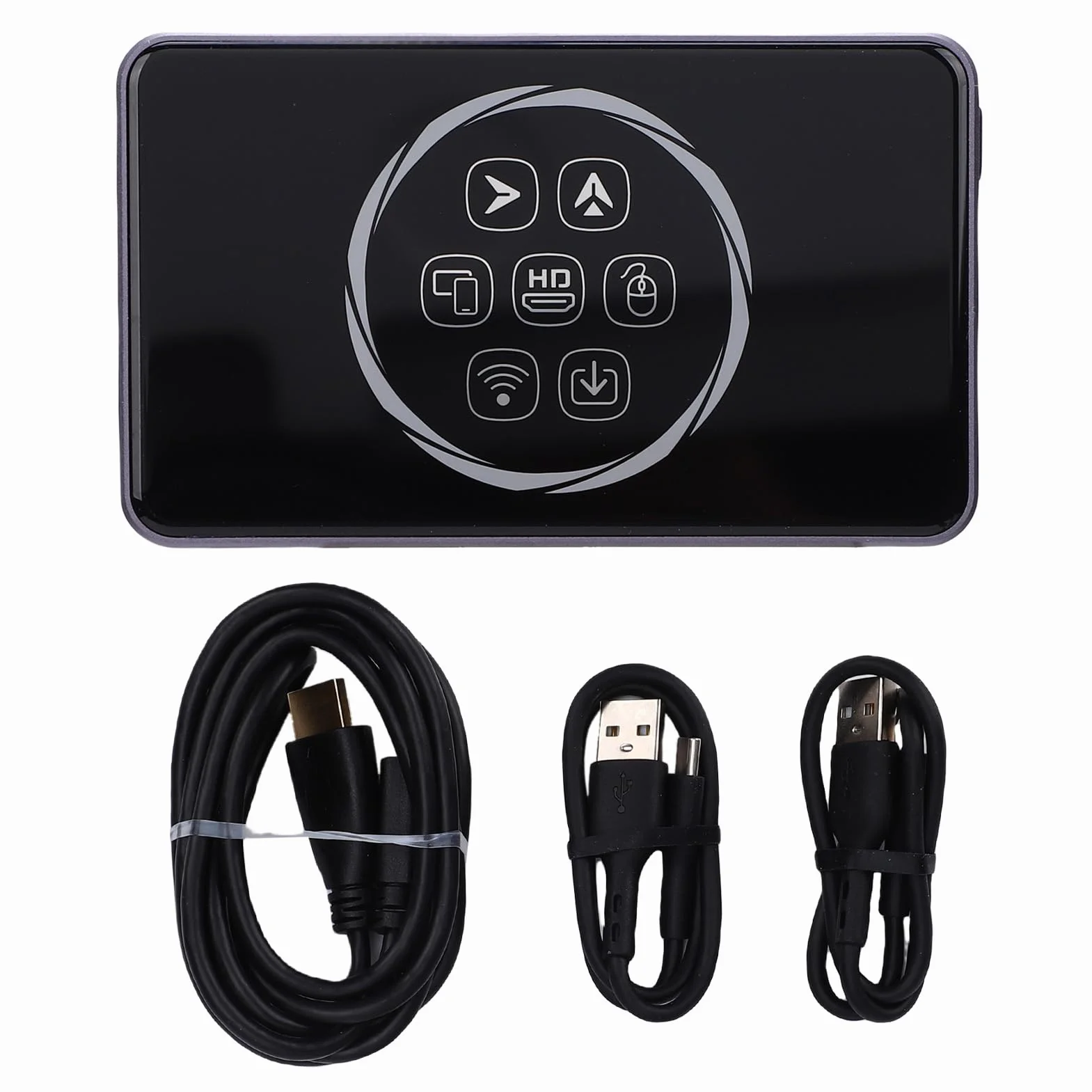 Cocoarm Bezprzewodowy Samochodowy Adapter Wideo Dongle Samochodowy Adapter WiFi WiFi ze Stopu Aluminium Obsługa 4K Bluetooth 5.0 12 dla IOS Kierowcy i Pasażerowie (2 GB + 16 GB)