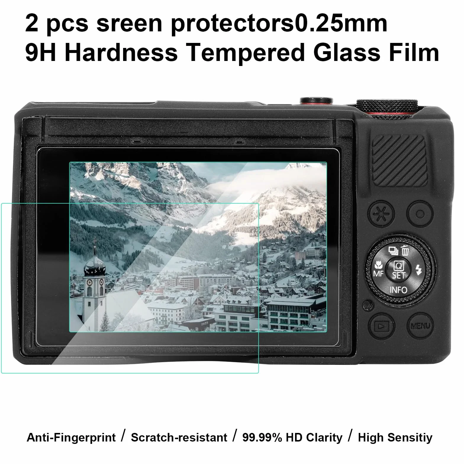 Silikonowe etui ochronne do Canon G7X Mark III / G7X3, akcesoria z 2 sztukami folii ochronnej na wyświetlacz, zdejmowana osłona obiektywu do aparatu cyfrowego Canon G7X Mark III/G7X3