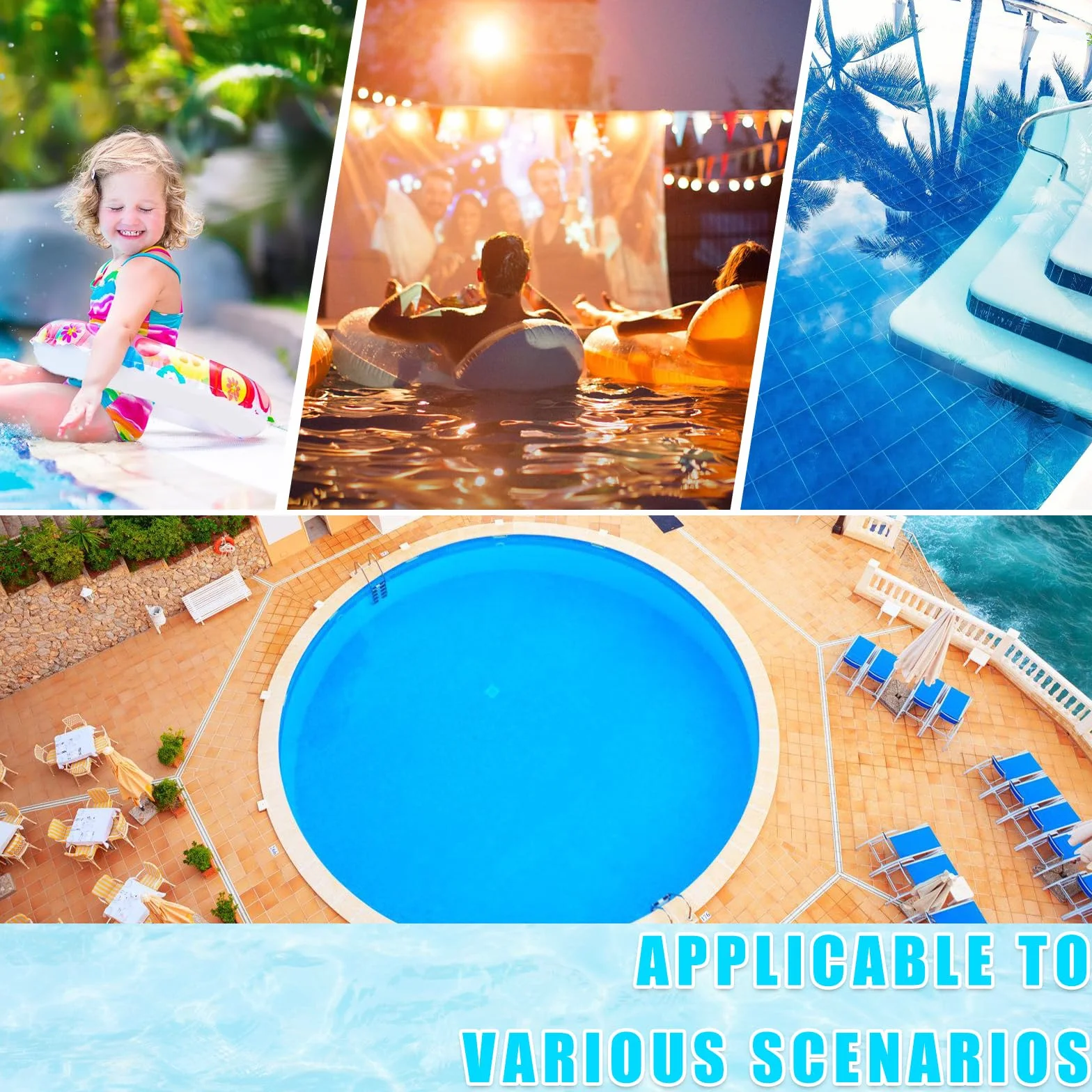 Uchwyt na napoje do basenu, 4 sztuki, uchwyt na napoje z tworzywa sztucznego, wielofunkcyjny uchwyt na kubki Poolside, uchwyt na puszki basenowe, do odstawiania napojów i przedmiotów