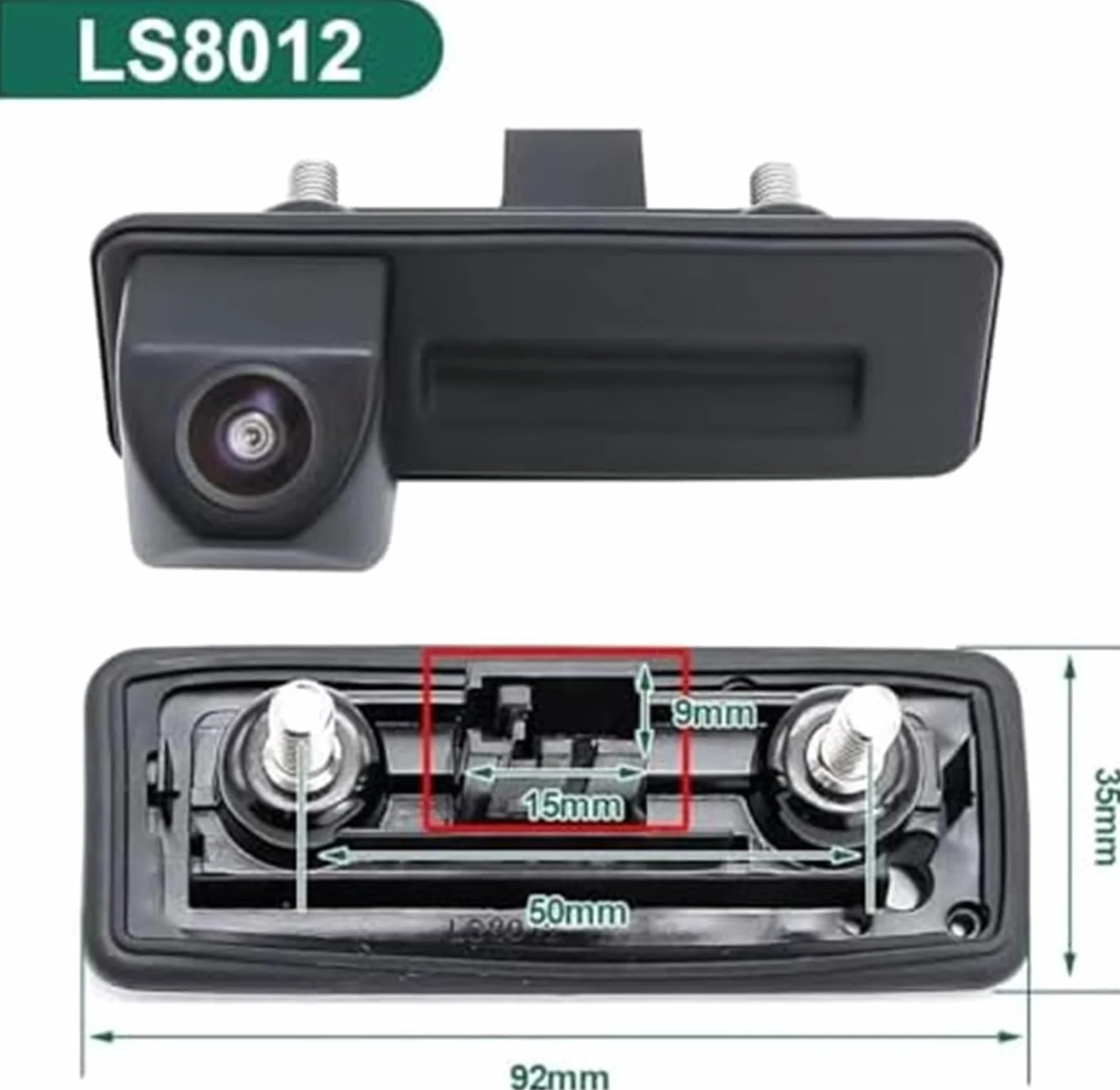 Kamera cofania samochodu Kamera cofania, dla Octavii 2 3, dla A5 Fabio, dla Yeti, dla doskonałej trajektorii Ahd 1080P uchwyt bagażnika pojazdu(BLACK AHD1080P Trajectory B)