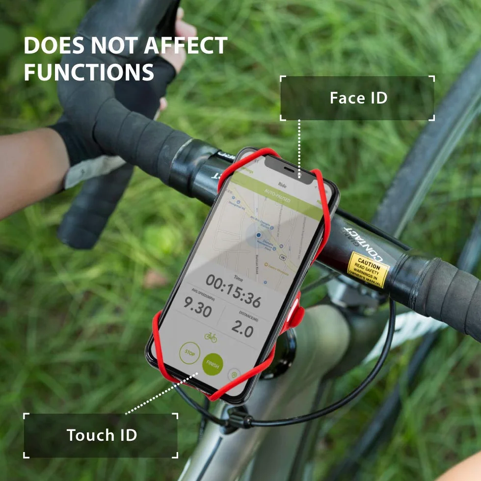 Bone Uchwyt na telefon komórkowy do mocowania mostka, amortyzator, uchwyt na telefon komórkowy, rower wyścigowy i turystyczny, rowerowy uchwyt na telefon komórkowy do smartfonów 5,8-7,2 cala iPhone