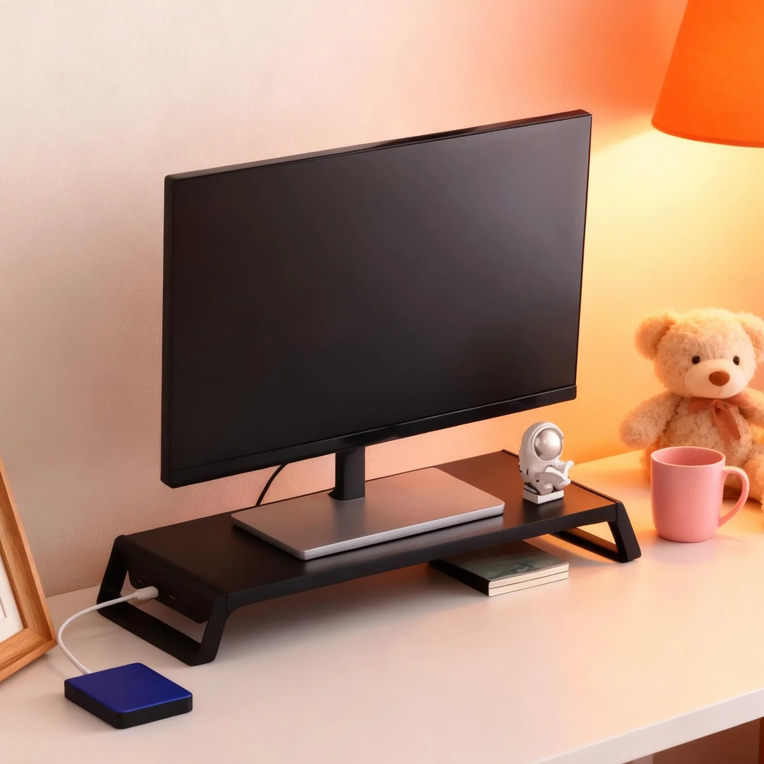 Podstawka Pod Monitor Na Biurko Organizer Na Biurko Akcesoria Biurowe | Drewniany pod monitor komputerowy Do Biura, Szkoły, Mieszkania, Akademika, Nauki, Dormitorium, Kawiarni Internetowej