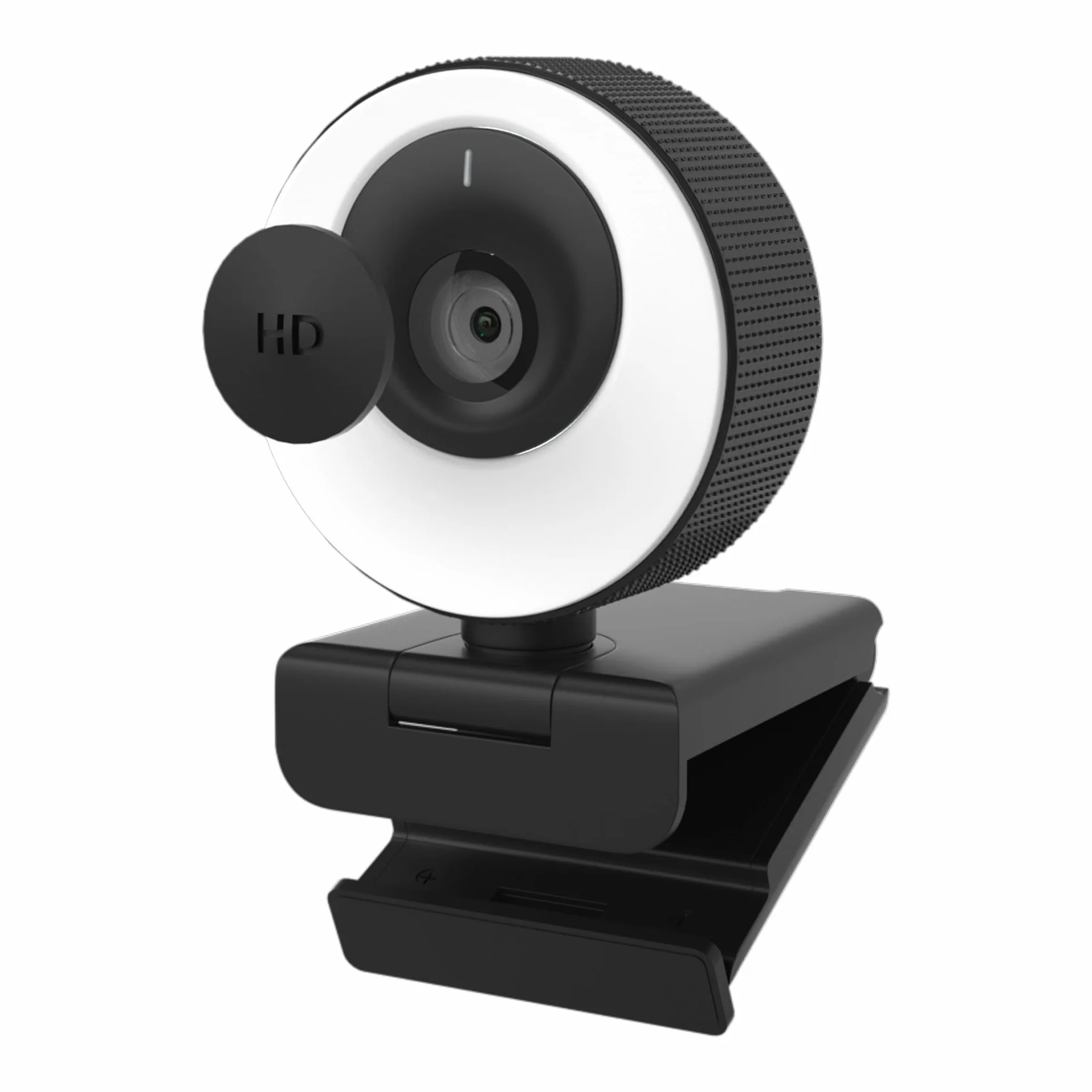 Kamera internetowa 1080p z mikrofonem, 60 kl./s, światło pierścieniowe z 3 trybami świecenia, autofokus, szeroki kąt 89°, Full HD, wideokonferencja do komputera, Mac, laptopa, tabletu