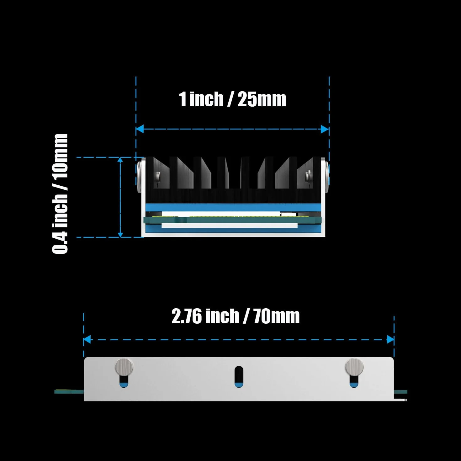 GLOTRENDS M.2 Radiator śrubami M.2 i podkładkami termicznymi do jednostronnych/dwustronnych dysków SSD M.2, instalacja w komputerach PC/PS5/PS5 Slim (2 opakowania)