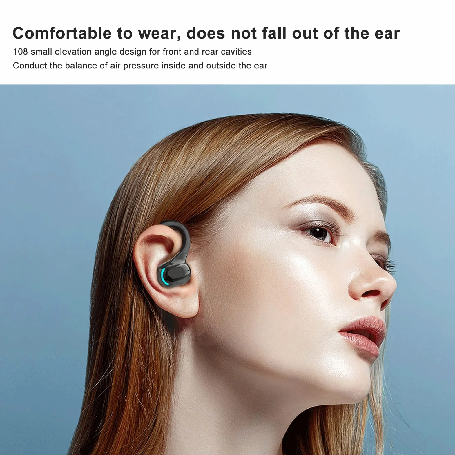Monofoniczny Zestaw Słuchawkowy Bluetooth, Zestaw Głośnomówiący z Mikrofonem z redukcją Szumów, wodoodporność IPX4, Bezprzewodowa Słuchawka Stereo do Prowadzenia Biura Biznesowego