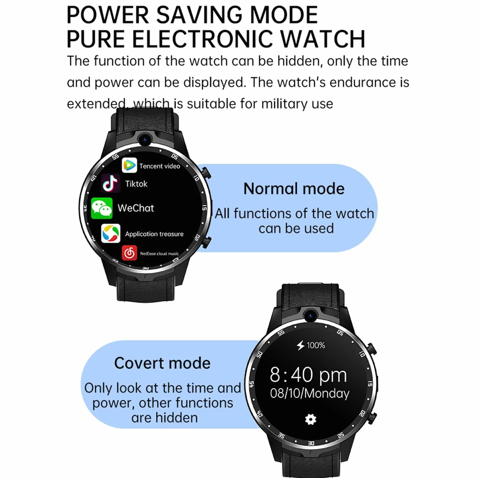 Inteligentny zegarek dla mężczyzn Kobiety z ekranem 1,6 39;39; Budzik Muzyka Krokomierz Bluetooth Wodoodporny smartwatch fitness z trackerem dla telefonów z systemem Android iOS 4 + 64g (3 + 32g)