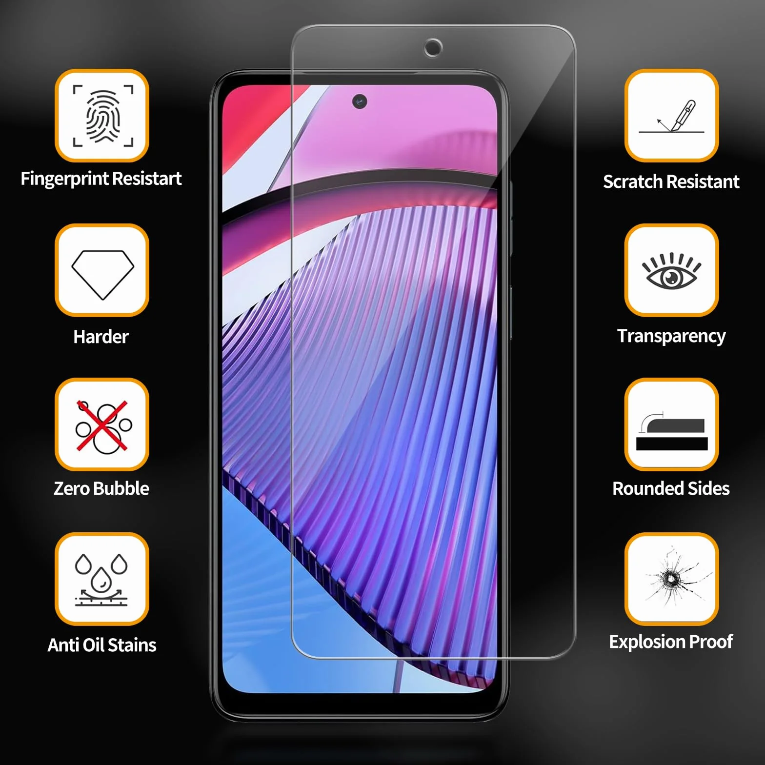 3-pak do Motorola Moto G Power 5G (2023) / XT2311 osłona ekranu ze szkła hartowanego, odporna na zarysowania, bez pęcherzyków powietrza, przezroczysta HD, twardość 9H, bez pęcherzyków