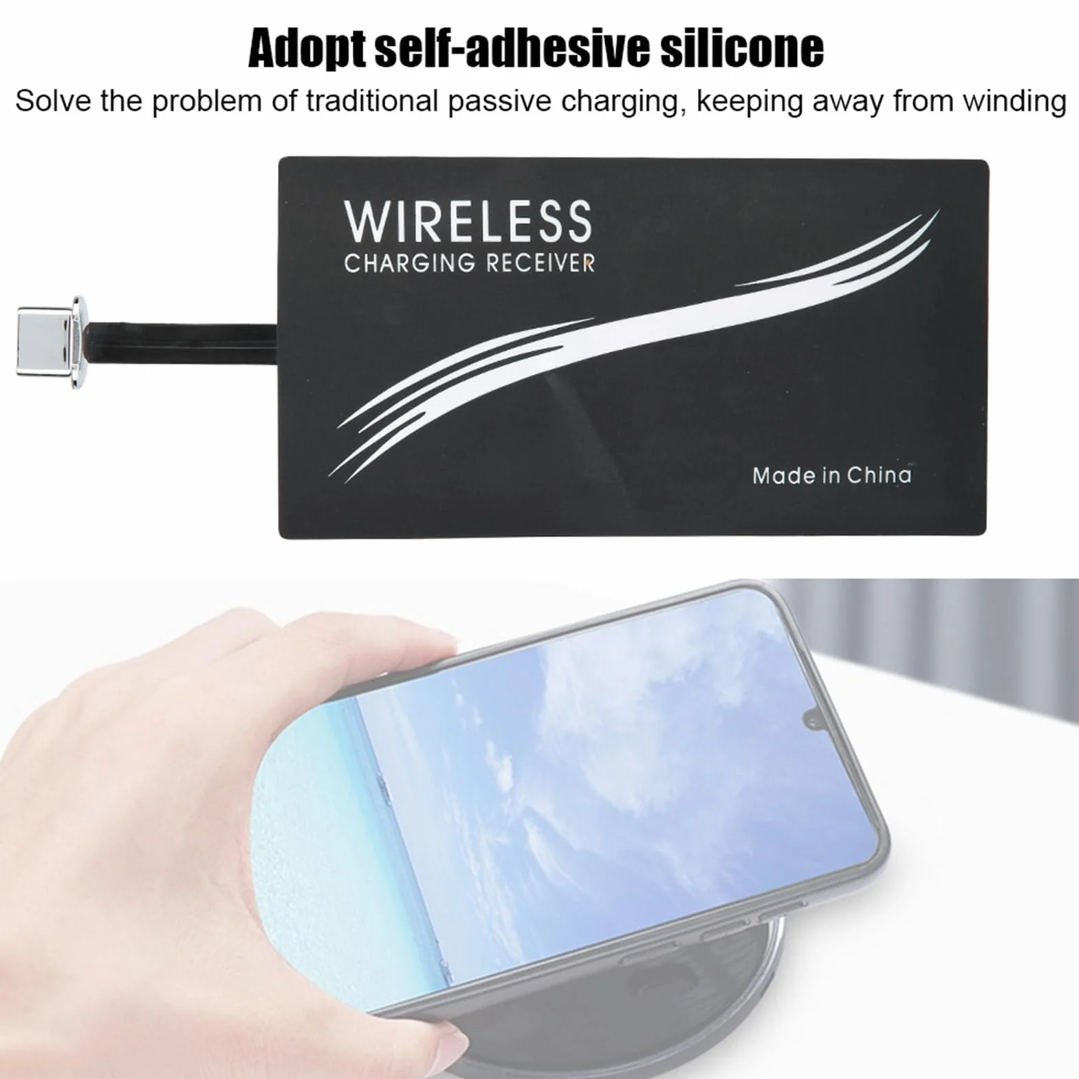 Odbiornik ładowania bezprzewodowego USB-C 15W 2 szt. Zestaw