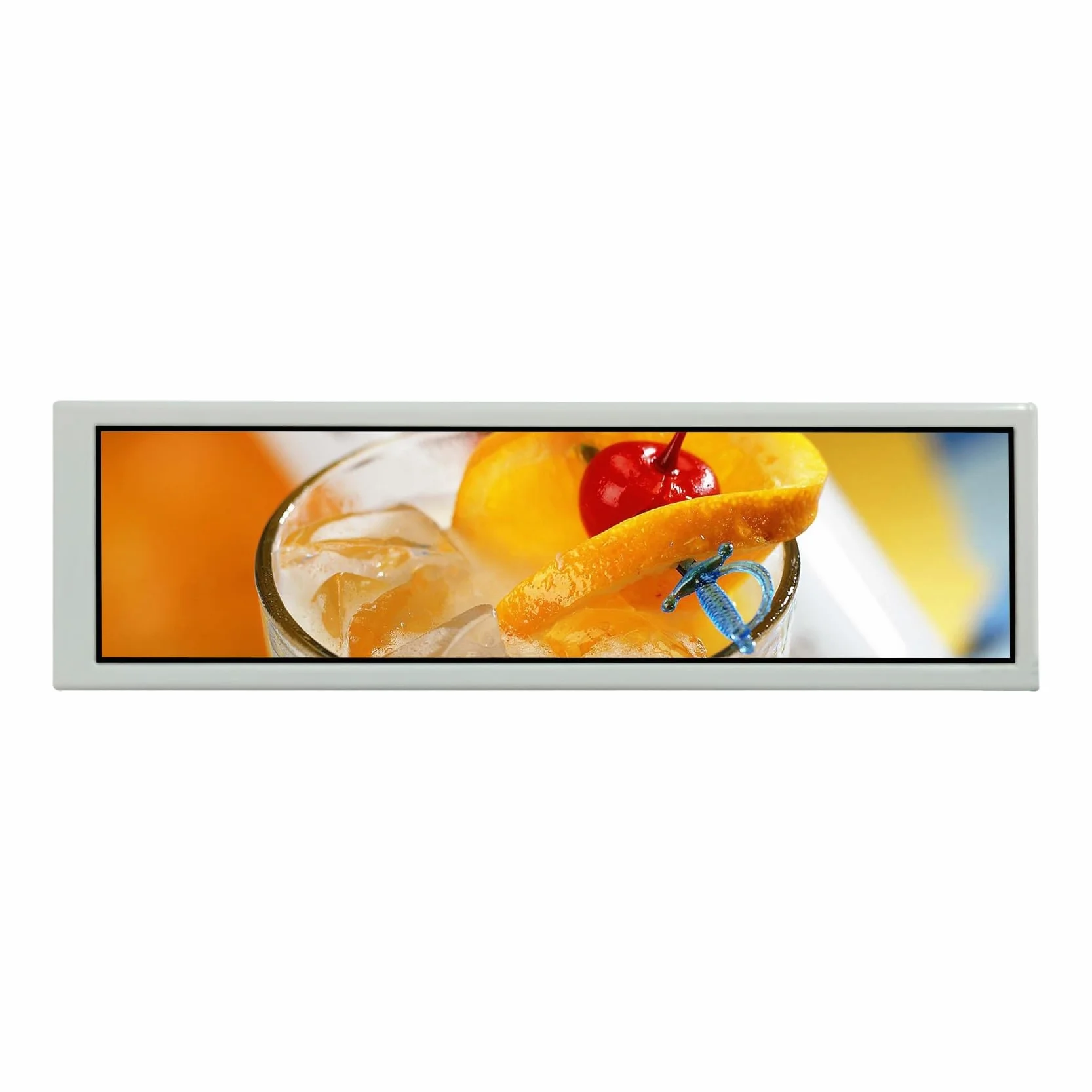 VSDISPLAY 22.4 cm 8,8" 1920x480 600 nit IPS biały monitor LCD | USB 9-pinowy port wideo USB, do samodzielnego montażu ekranu podrzędnego/wyświetlacza obudowy komputera