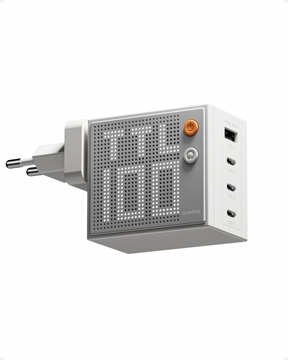 Sharge Pixel 100W White 4 Portowa GaN Ładowarka USB-C USB-A PD QC Technologia GaN