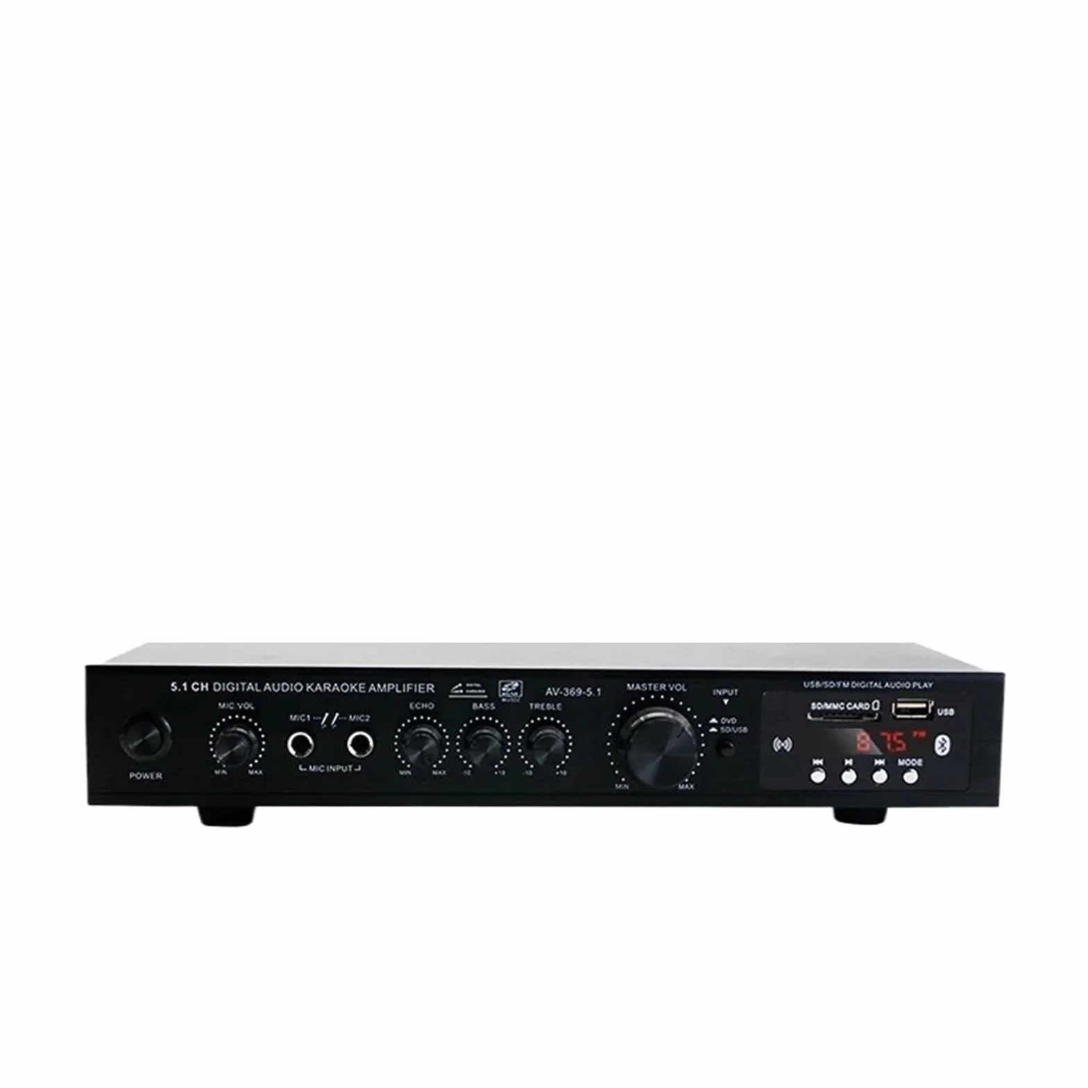 Wzmacniacz stereo Bluetooth 5.1 Odbiornik 6-kanałowy system kina domowego Elementy wzmacniacza