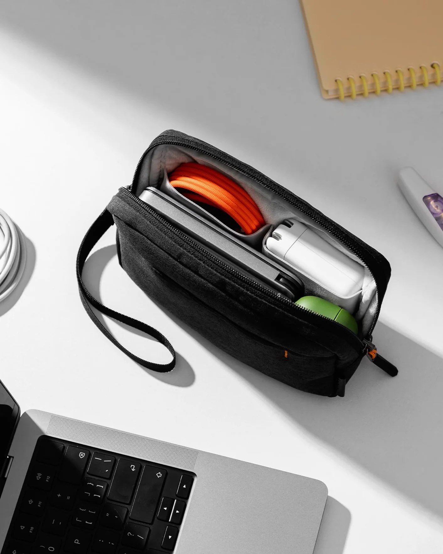 Inateck torba na kabel elektroniczny i akcesoria podróżne, odporna na wodę, kompatybilna z myszką i pendrive USB