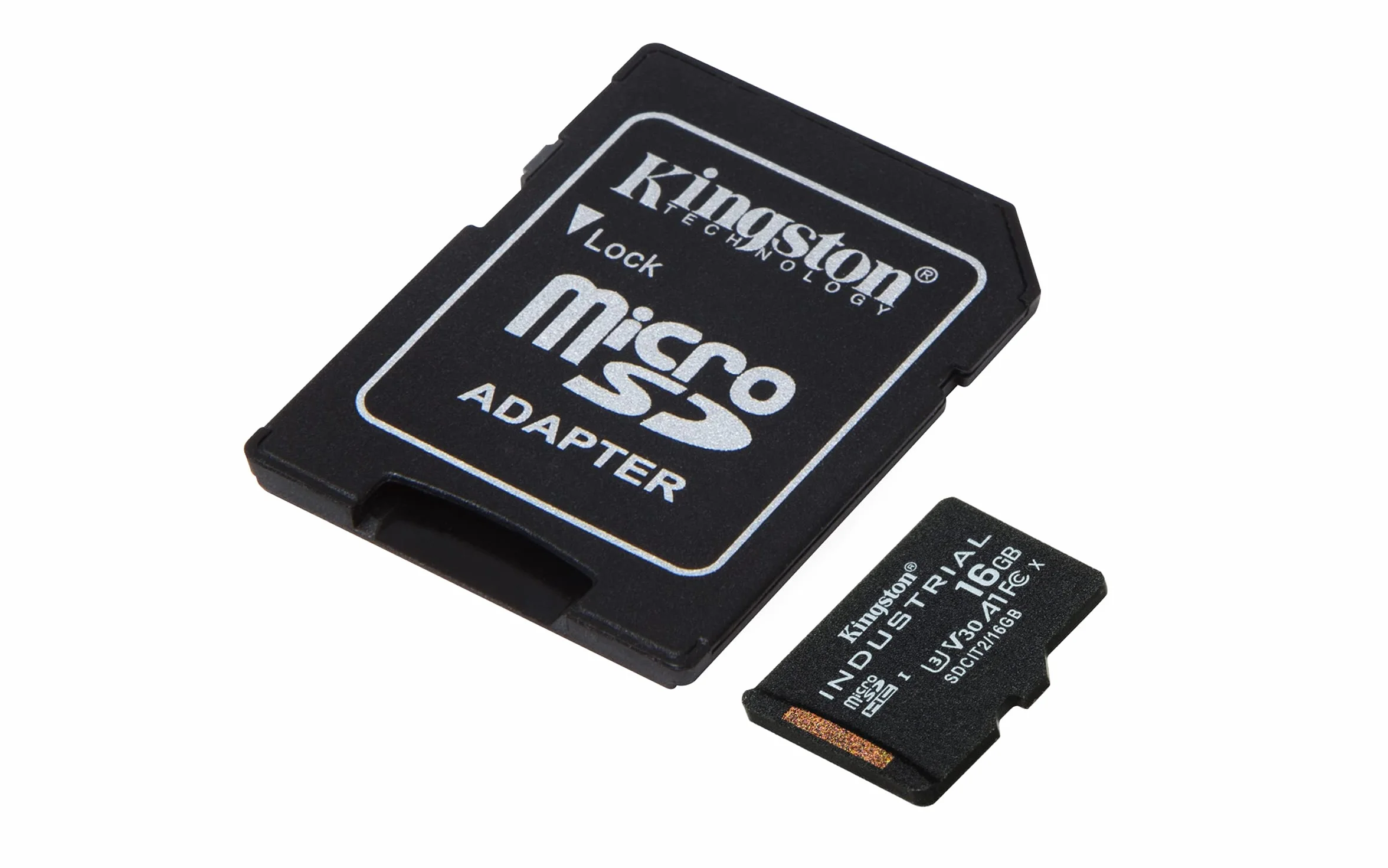 Kingston Przemysłowa karta microSD - 16 GB microSDHC Industrial C10 A1 pSLC + adapter SD - SDCIT2/16GB
