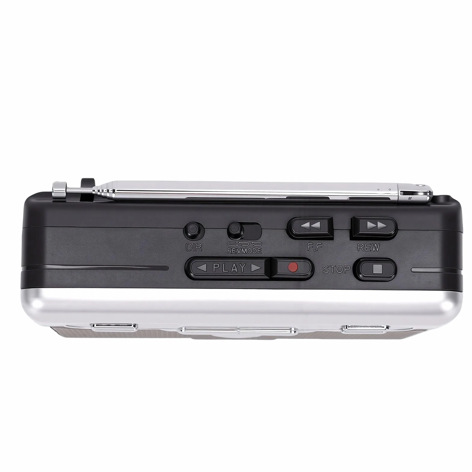 Sxhlseller Odtwarzacz Kasetowy z Radiem AM/FM, Retro Odtwarzacz Taśmowy z Automatycznym Przewijaniem, Vintage Urządzenie Audio z Ekranem LCD i Gniazdem Słuchawkowym 3,5 Mm do Nagrywania