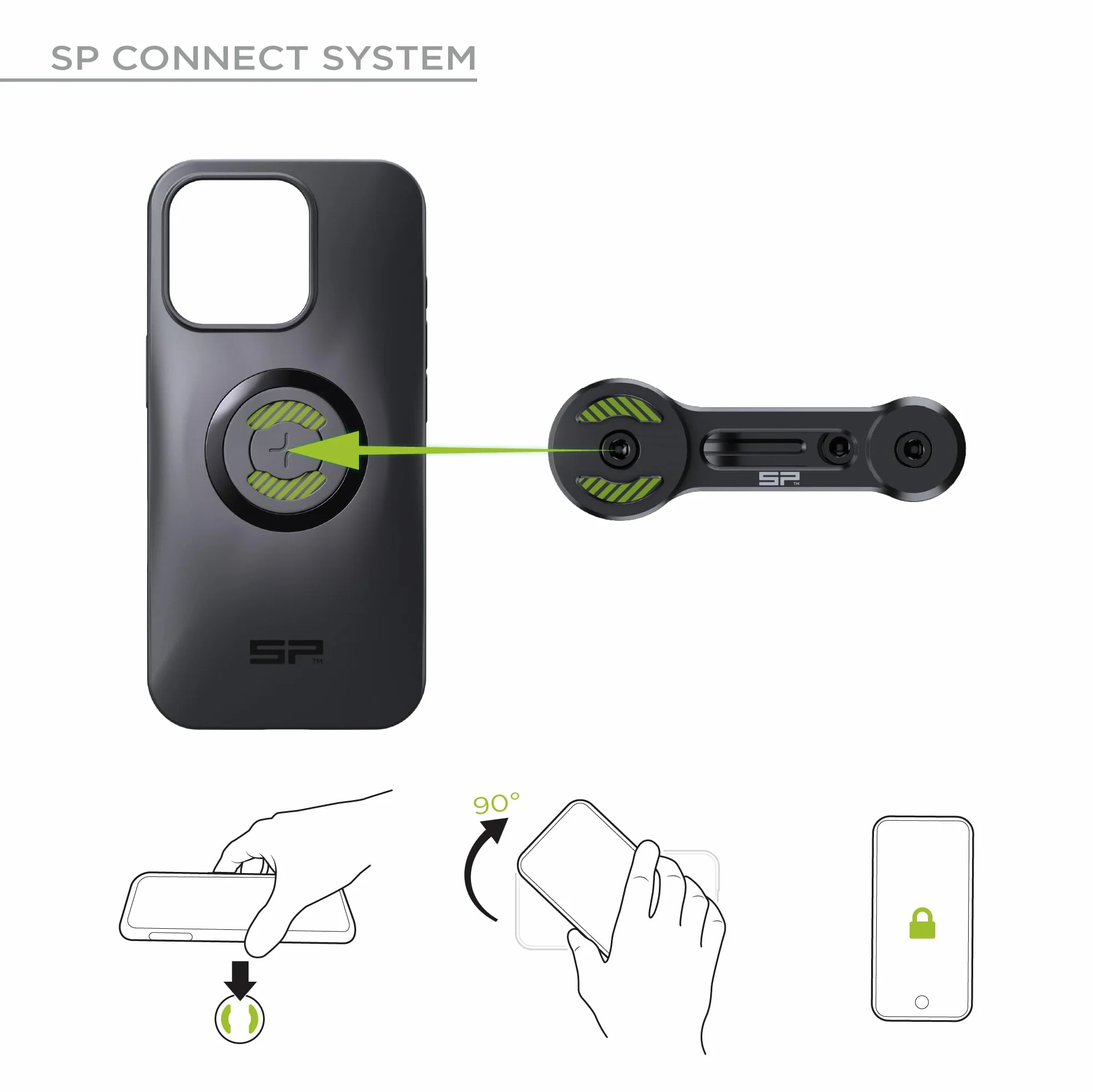 SP CONNECT SPC+ uchwyt na telefon komórkowy, wodoszczelny uchwyt na telefon komórkowy, do motocykla, motoroweru, skutera, akcesoria do wszystkich smartfonów, takich jak iPhone Samsung, uchwyt na gadżet do nawigacji