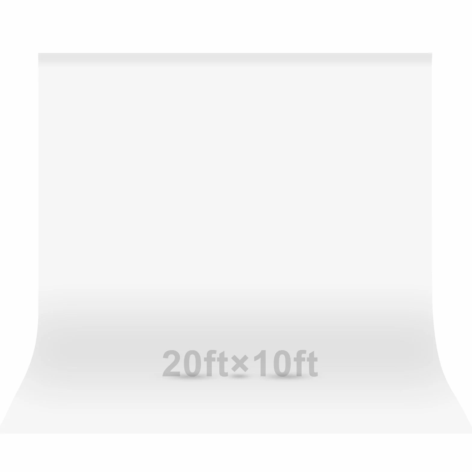 EMART Białe tło 3x6m/10x6m, Zasłona fotograficzna do zdjęć w tle, Poliestrowa tkanina tło ekran arkusz do przyjęcia urodzinowego studia wideo portret sesja zdjęciowa z klipsami do tła