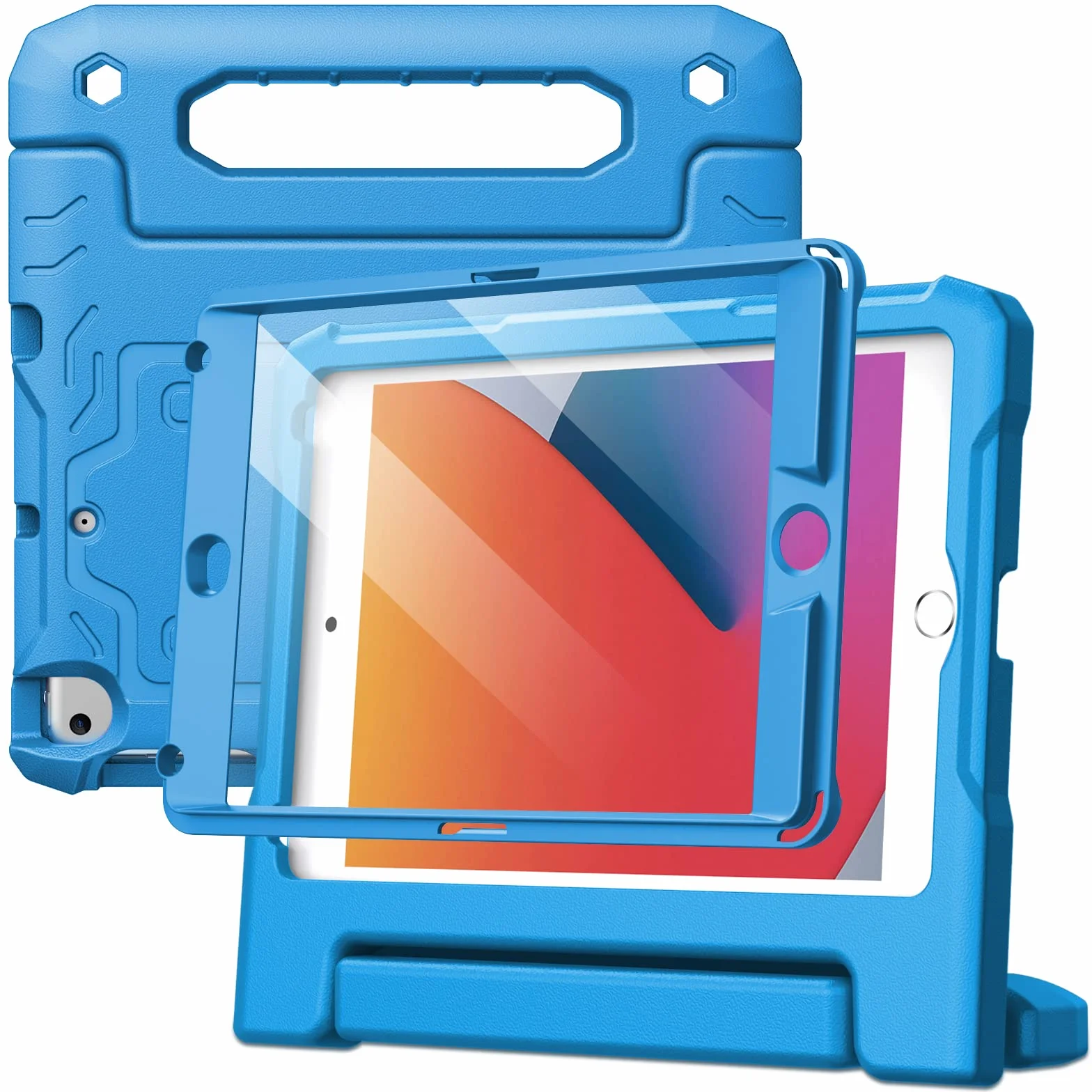 JETech Dzieci Etui dla iPad mini 5/4/3/2/1 (7,9 Cala, Model 2019/2015/2014/2013/2012) z Wbudowana Ochrona Ekranu, Odporny na Wstrząsy Całe Ciało Uchwyt Stojak Tablet Ochronny Case Kids (Niebieski)