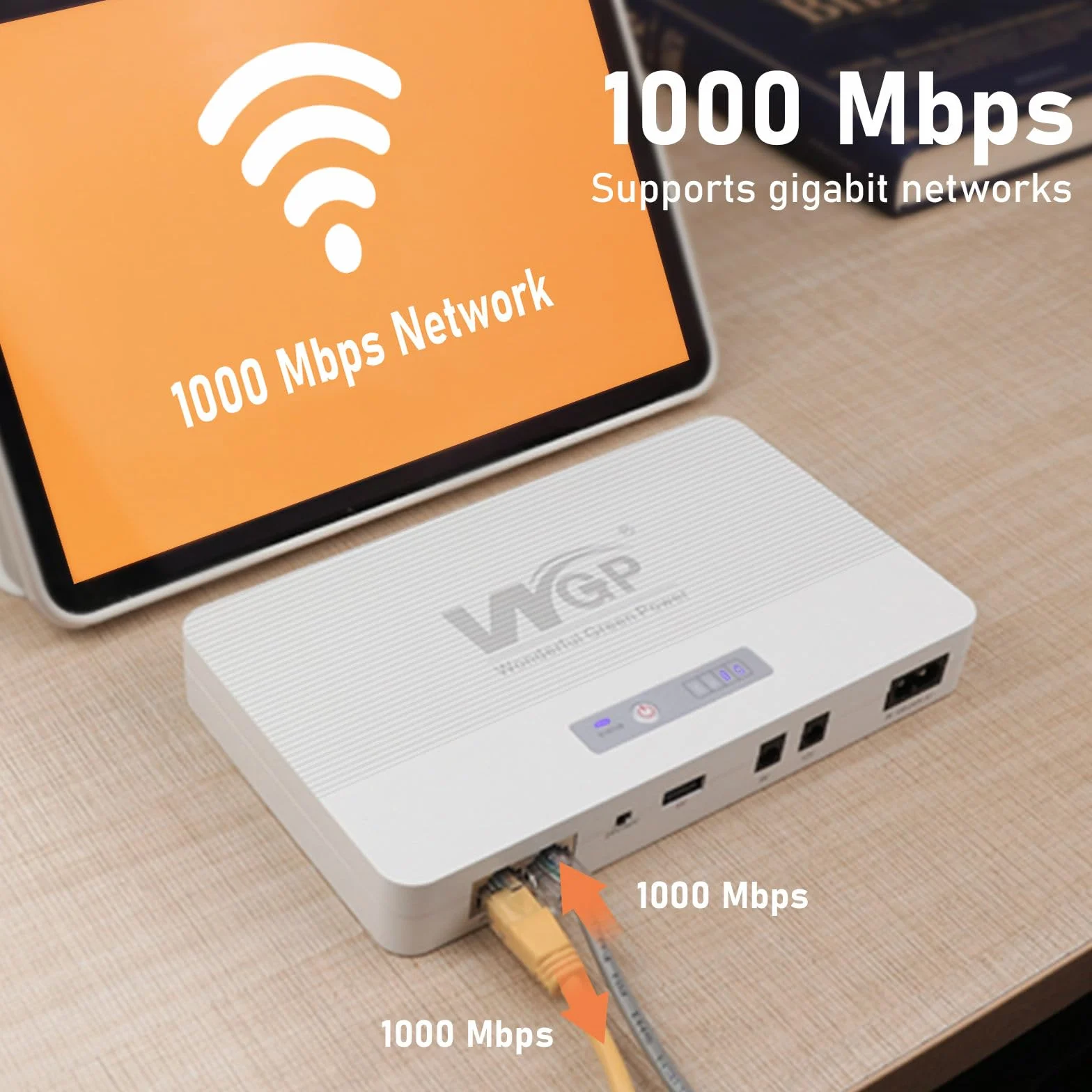 Zasilacz awaryjny Mini UPS 12V, 10400mah Zasilacze awaryjne bateria zapasowa ups bank mocy do routera kamery telefonu alarmowego, Back up Battery z Wyjście 5V USB 9V 12V DC 48V Gigabit POE