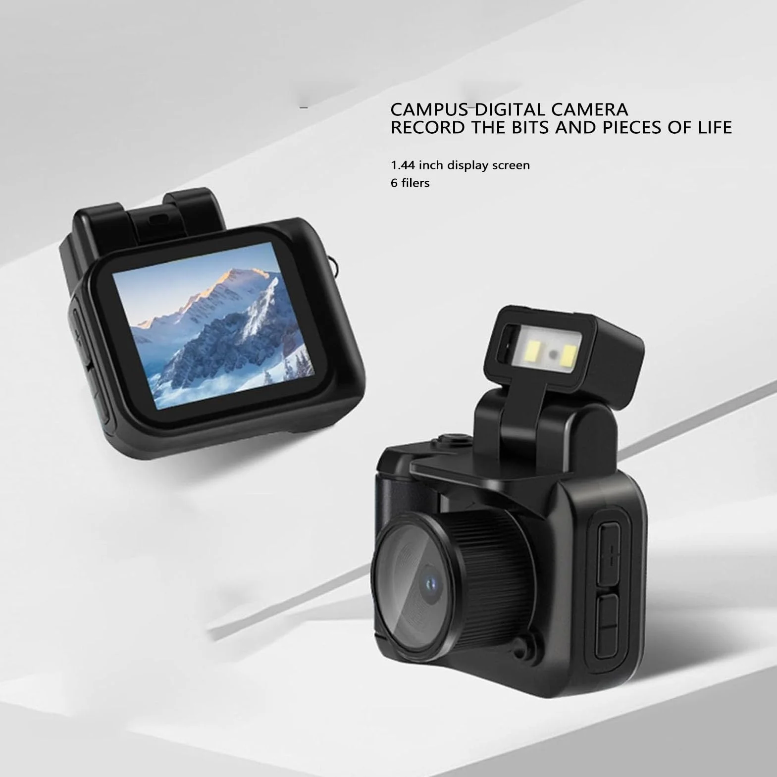 Mikrokamera Cyfrowa CCD, 2MP 1080P Minikamera Cyfrowa Rozdzielczość 3760x2128, 160° Szeroki Kąt, Kompaktowa Przenośna Kamera na Klucze (128G Mała karta pamięci)