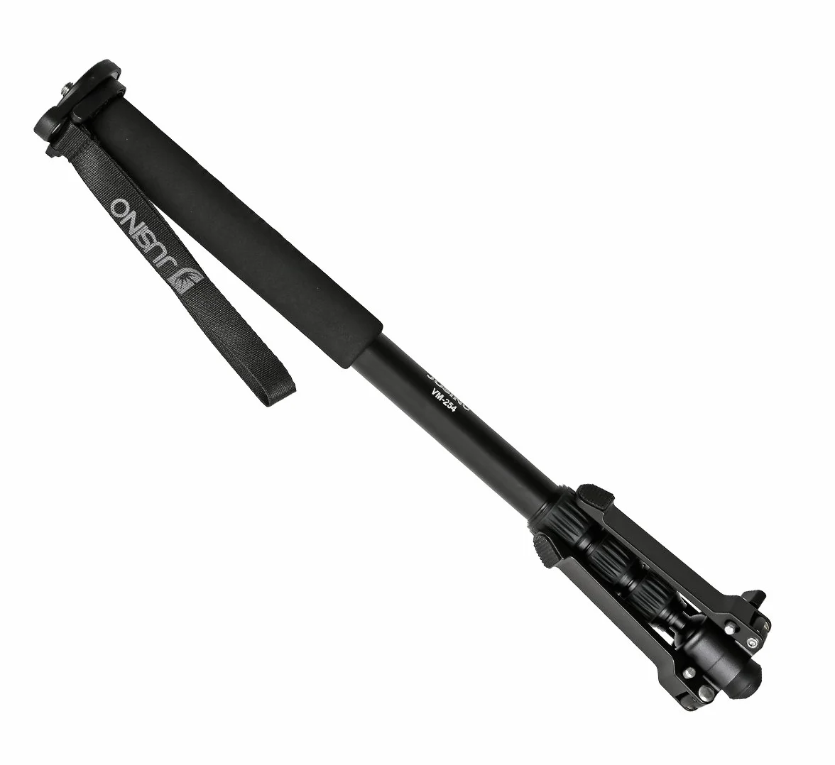 Jusino Monopod aluminiowy ze zdejmowaną stopą/statywem stołowy (6 kg obciążenia, szybkie zapięcia obrotowe) VM-254