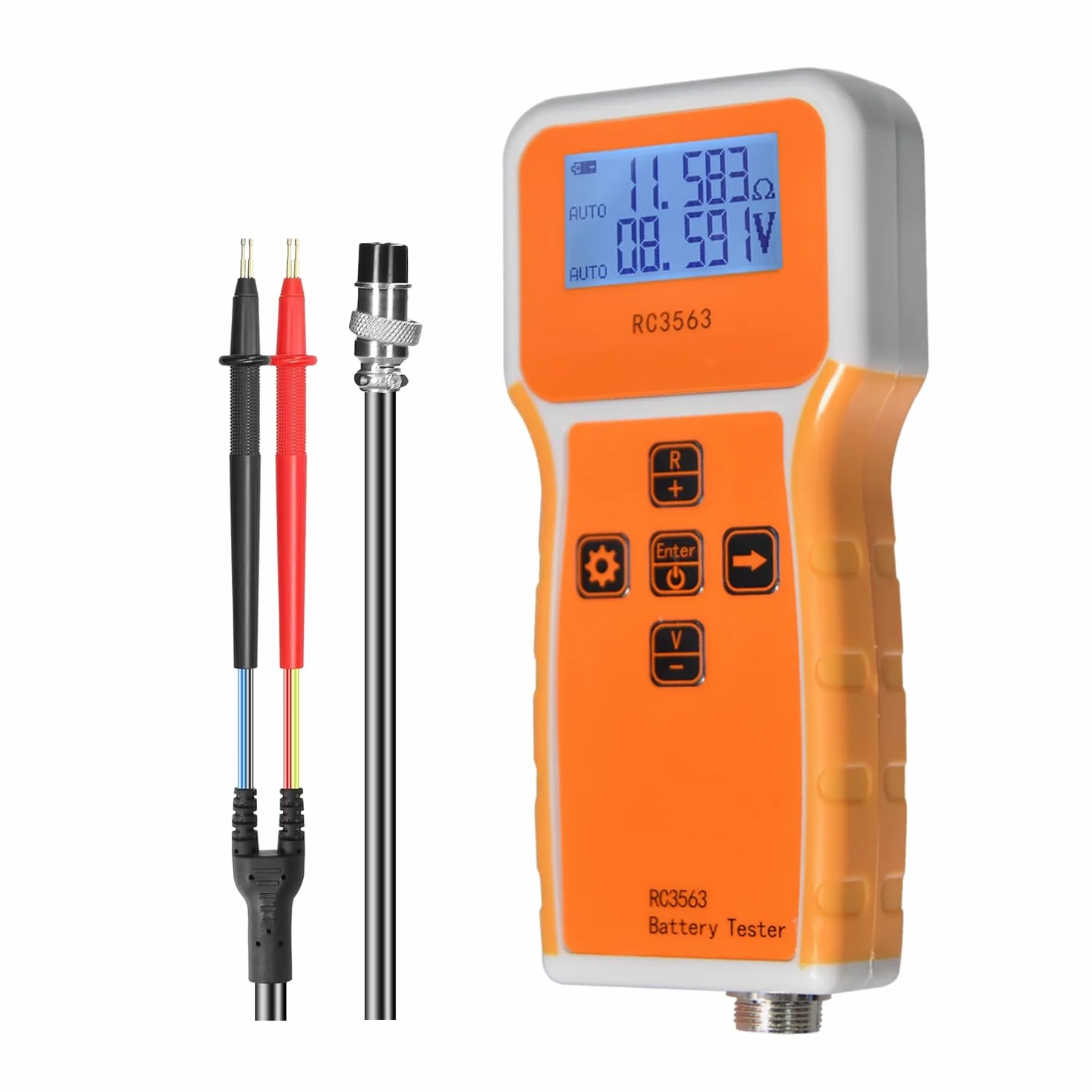 Tester rezystancji baterii 1uΩ ~ 200 Ω, 0 ~ ± 100 VDC, przenośny miernik napięcia z sondą, analizatorem kwasu Pb i Ni-CD