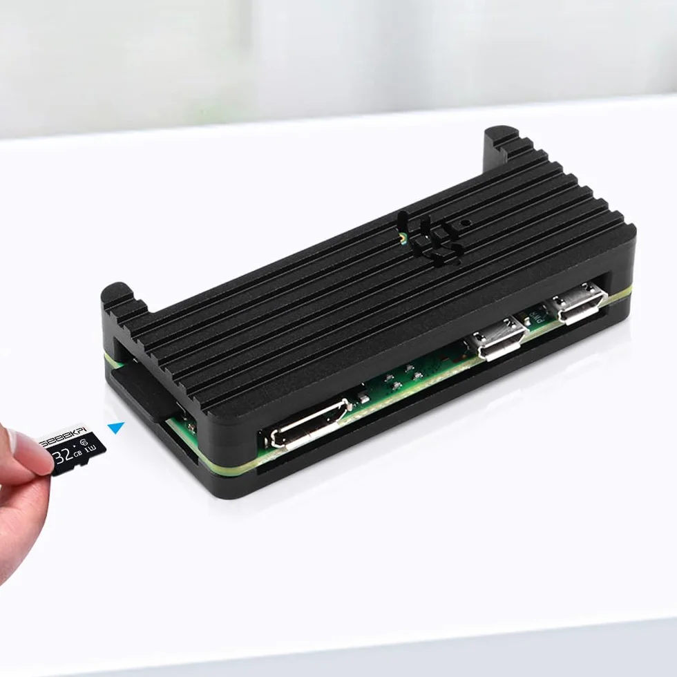 GeeekPi Podstawowy Starter Kit dla Raspberry Pi Zero 2 W, z obudową Zero 2 W, 20-stykowym złączem GPIO, radiatorami, OTG, przełącznikiem MicroUSB, kablem MicroUSB do OTG, adapterem HDMI dla Zero 2 W