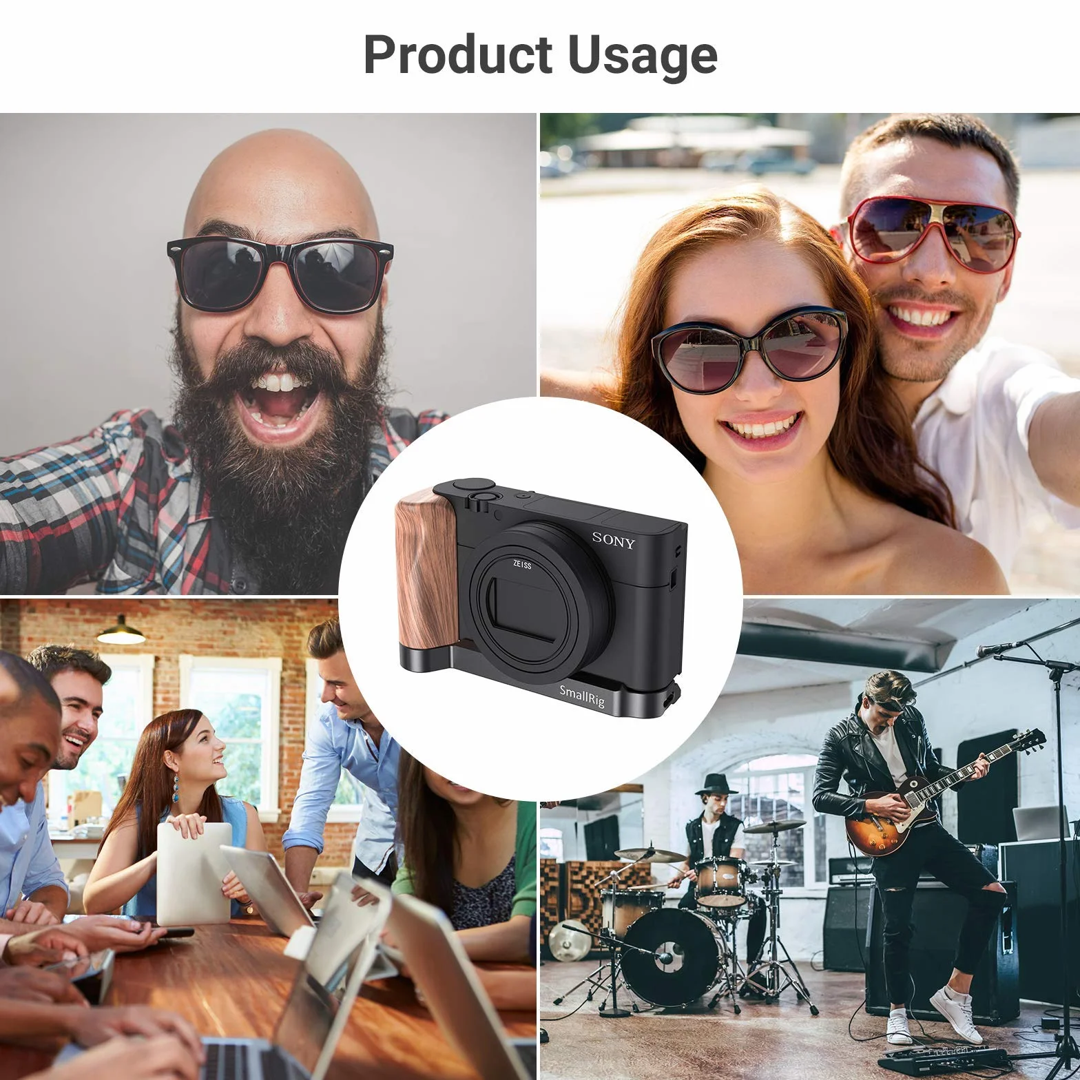 Drewniany uchwyt SMALLRIG w kształcie litery L do Sony RX100 III/IV/V (VA) / VI/VII - LCS2467