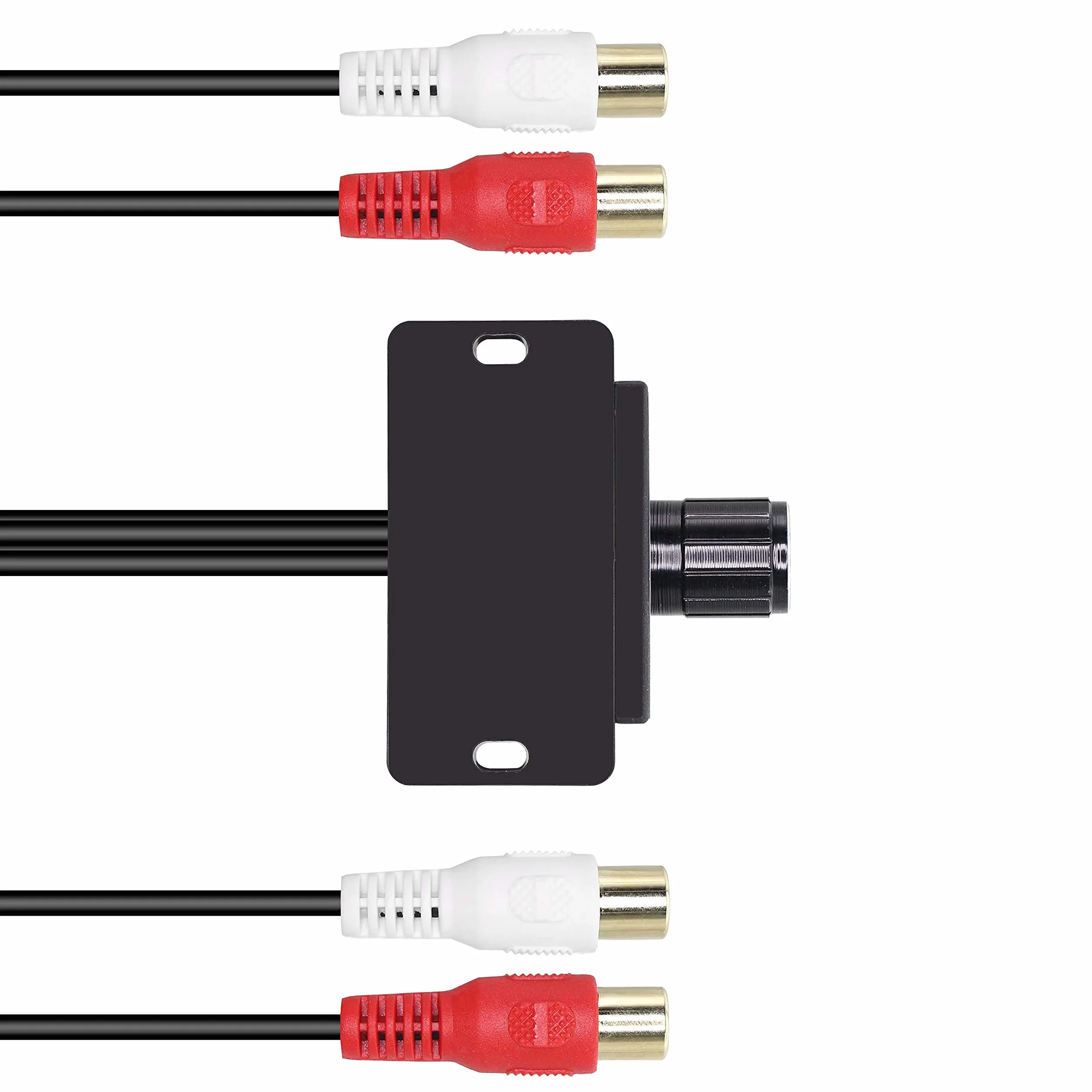 Uniwersalny kontroler poziomu RCA wzmacniacz audio regulator dźwięku Bass Boost Volume przycisk sterujący kabel do samochodu
