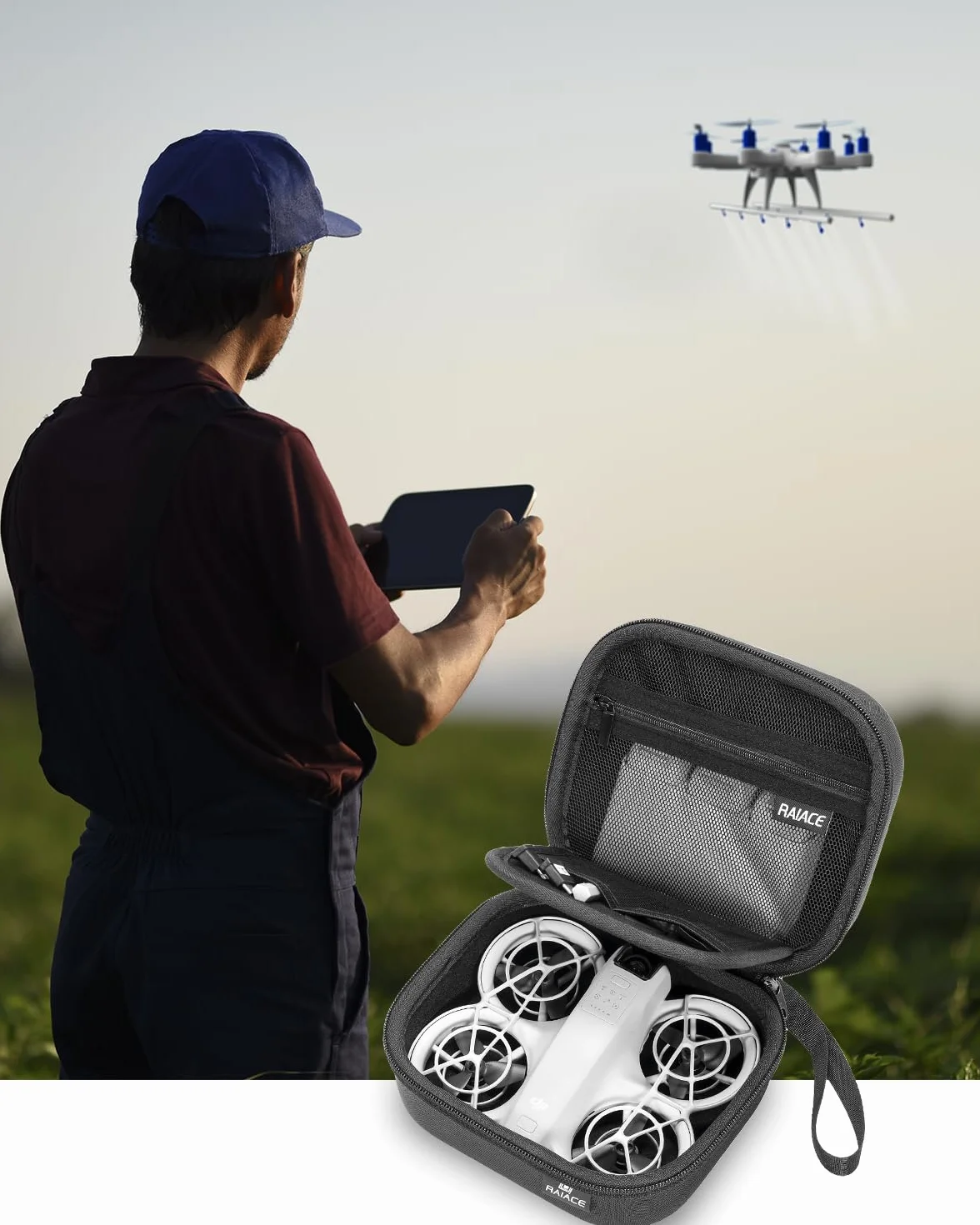 RAIACE Twarde etui kompatybilne z dronem DJI Neo Mini. (Nie zawiera dronów i akcesoriów), czarne