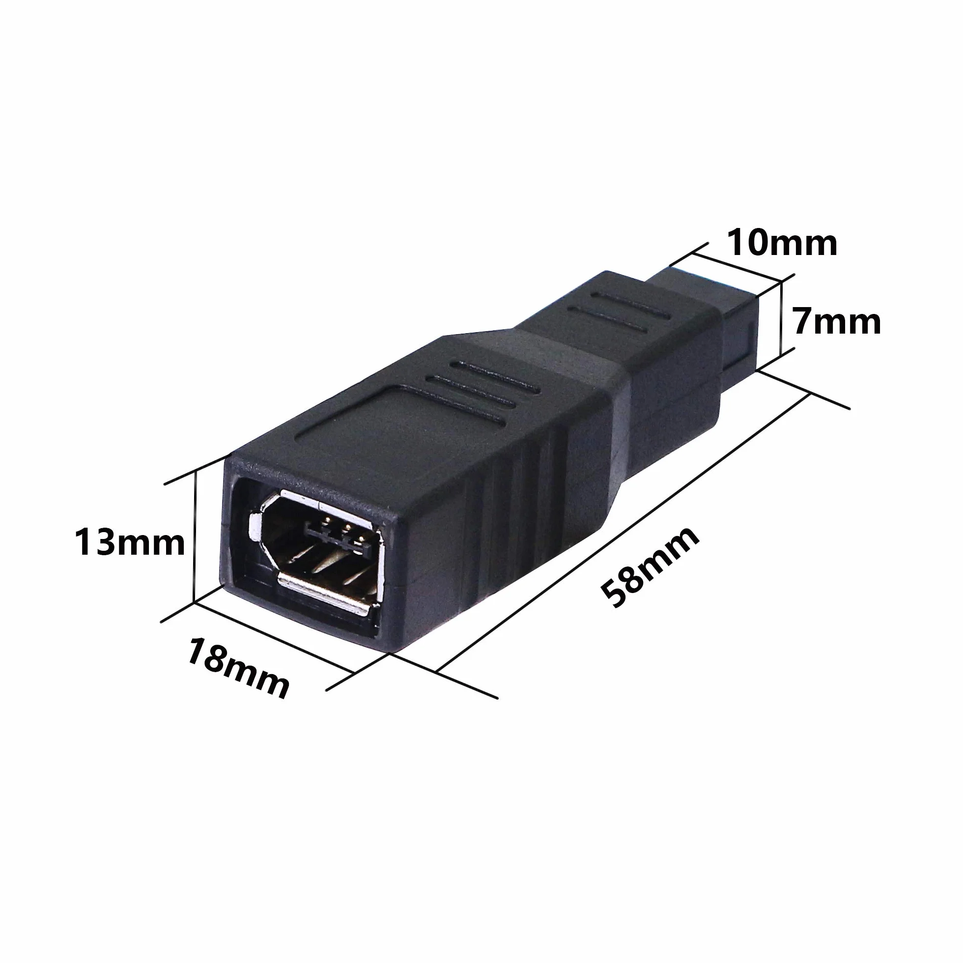 CERRXIAN IEEE 1394 FireWire 400 do 800 6-pin żeński na 9-pin męski adapter FW 800 2 szt.