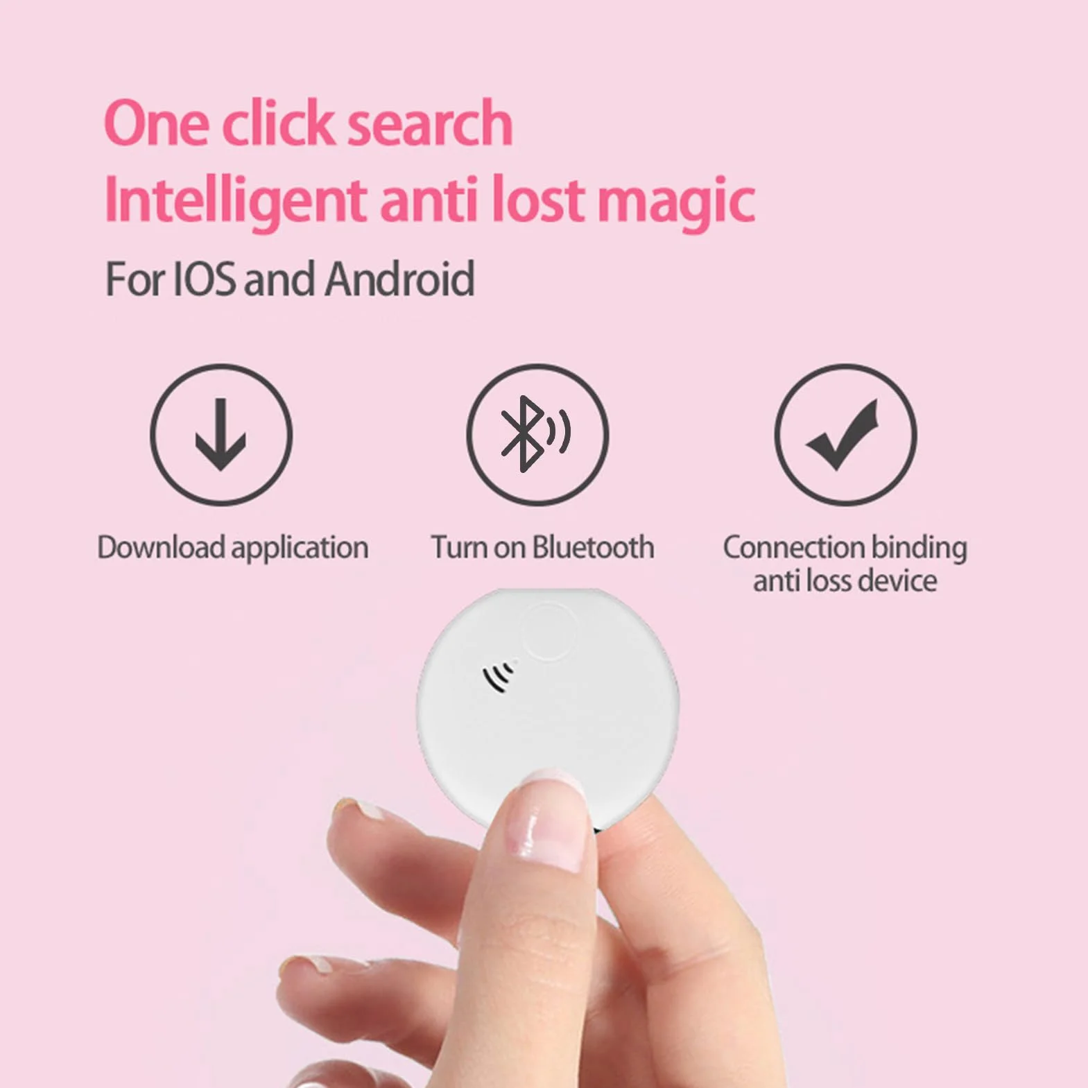 lokalizator zwierząt domowych, inteligentny tracker dla zwierząt domowych, kompaktowe akcesorium do monitorowania 4 x 3,8 x 0,8 cm, wydajna funkcja wykrywania ścieżek, narzędzie zapobiegające