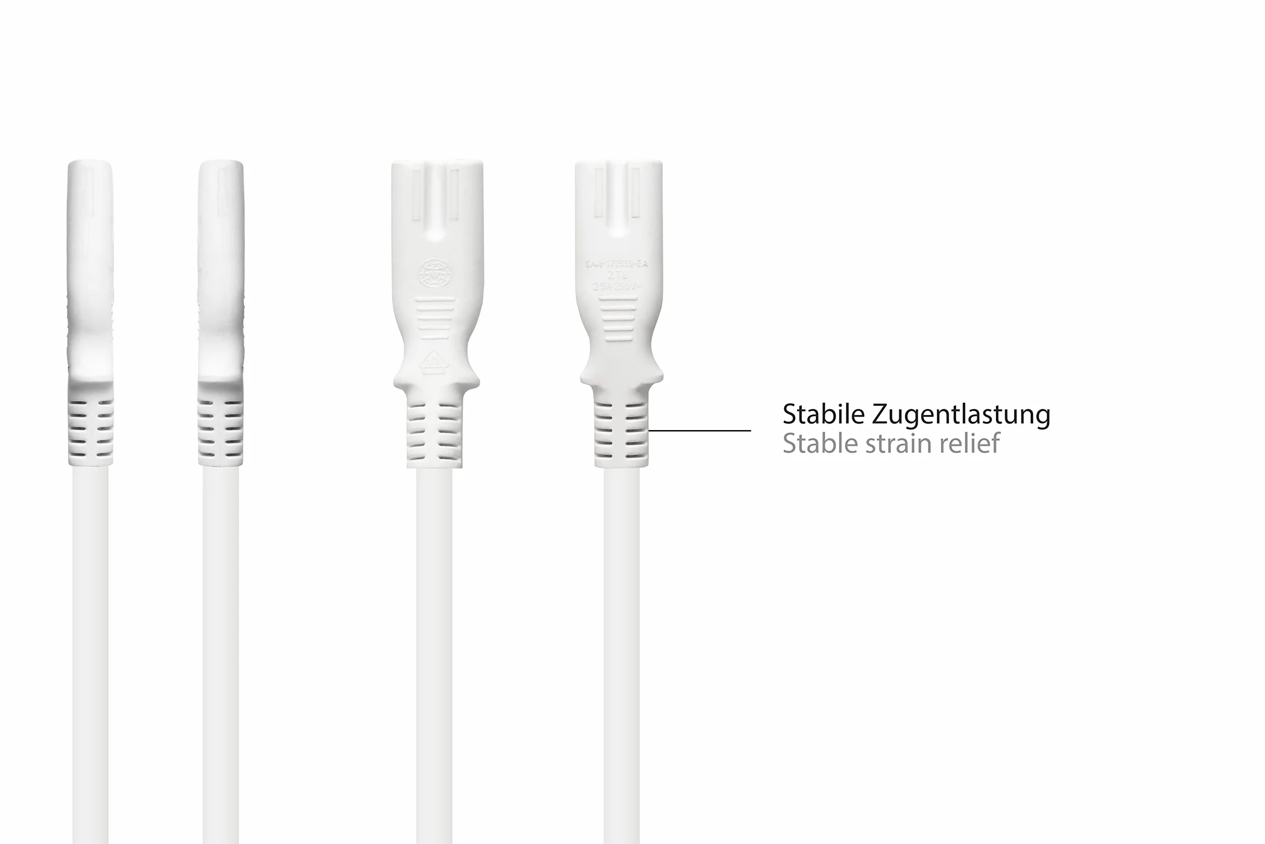 Good Connections EURO przewód zasilający - 7,5 m - wtyczka euro typu C (prosta) do gniazda C7/Euro 8 (prosta) - przewód miedziany - 0,75 mm² - kabel zasilający do telewizora, konsoli, radia,