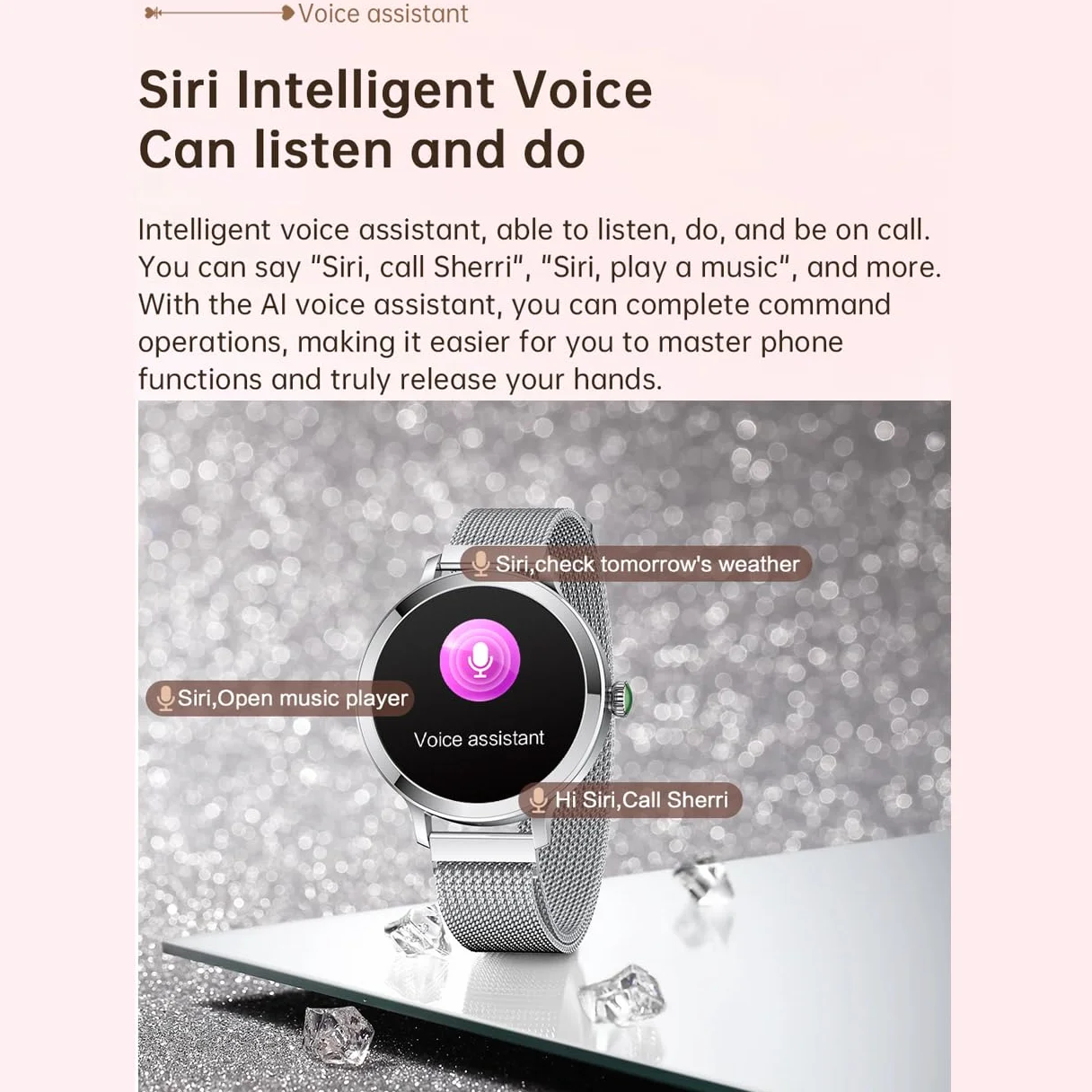 LONGLU Smart Watch dla kobiet z połączeniem Bluetooth, smartwatch kompatybilny dla telefonów iOS i Android z odbieraniem/wykonywaniem połączeń Wodoodporne tętno Ciśnienie krwi Tlen sen (złoto)