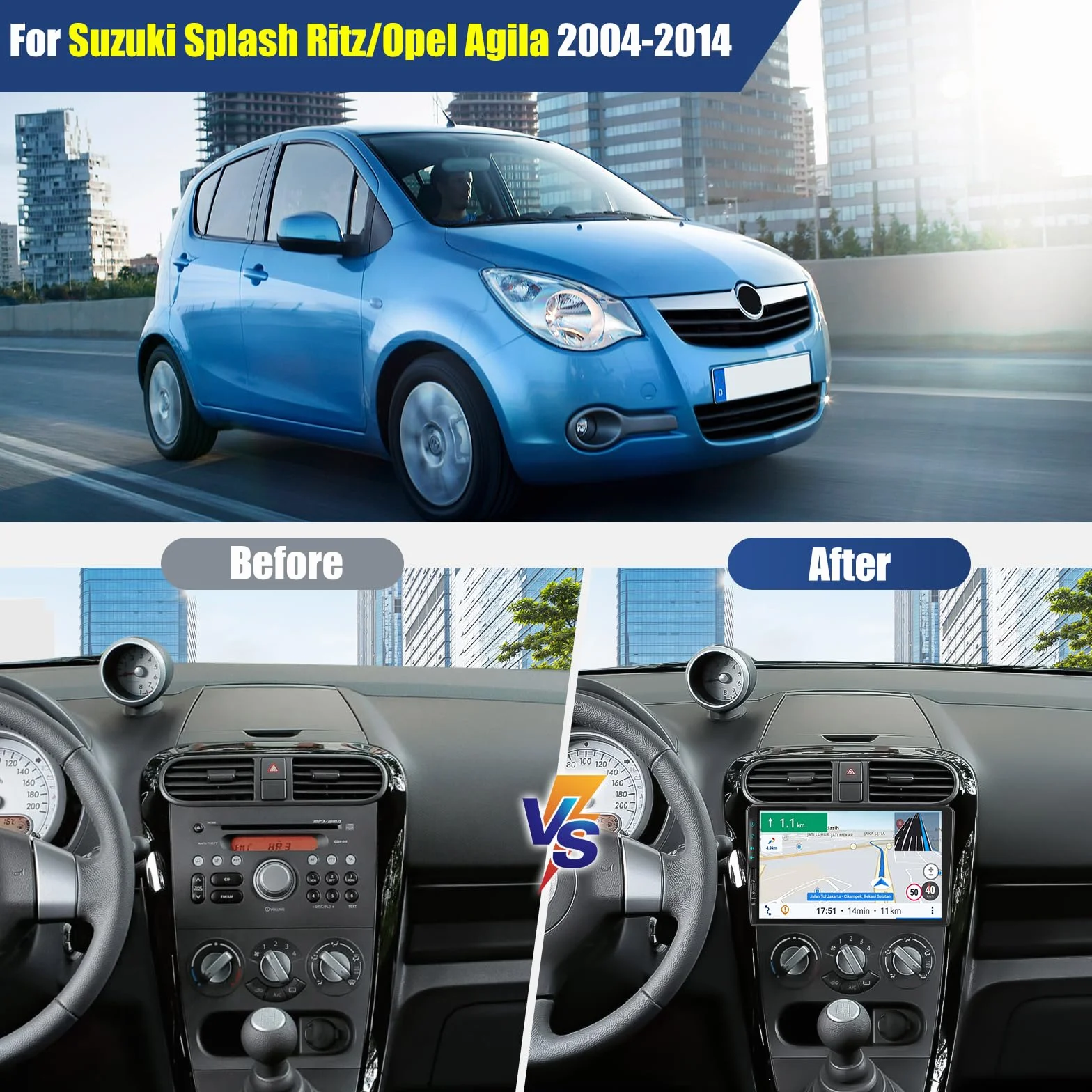 CAMECHO 4+64G M Android 15 Navi radio samochodowe