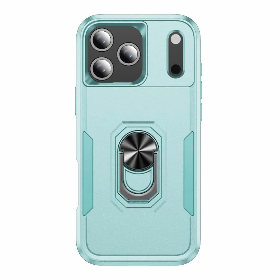 Etui na iPhone 17 Pro Max/17 Pro/17 Air/17, Wstrząsoodporne Etui Ochronne Klasa Wojskowa Uchwyt Na Pierścień, Zielony, 17