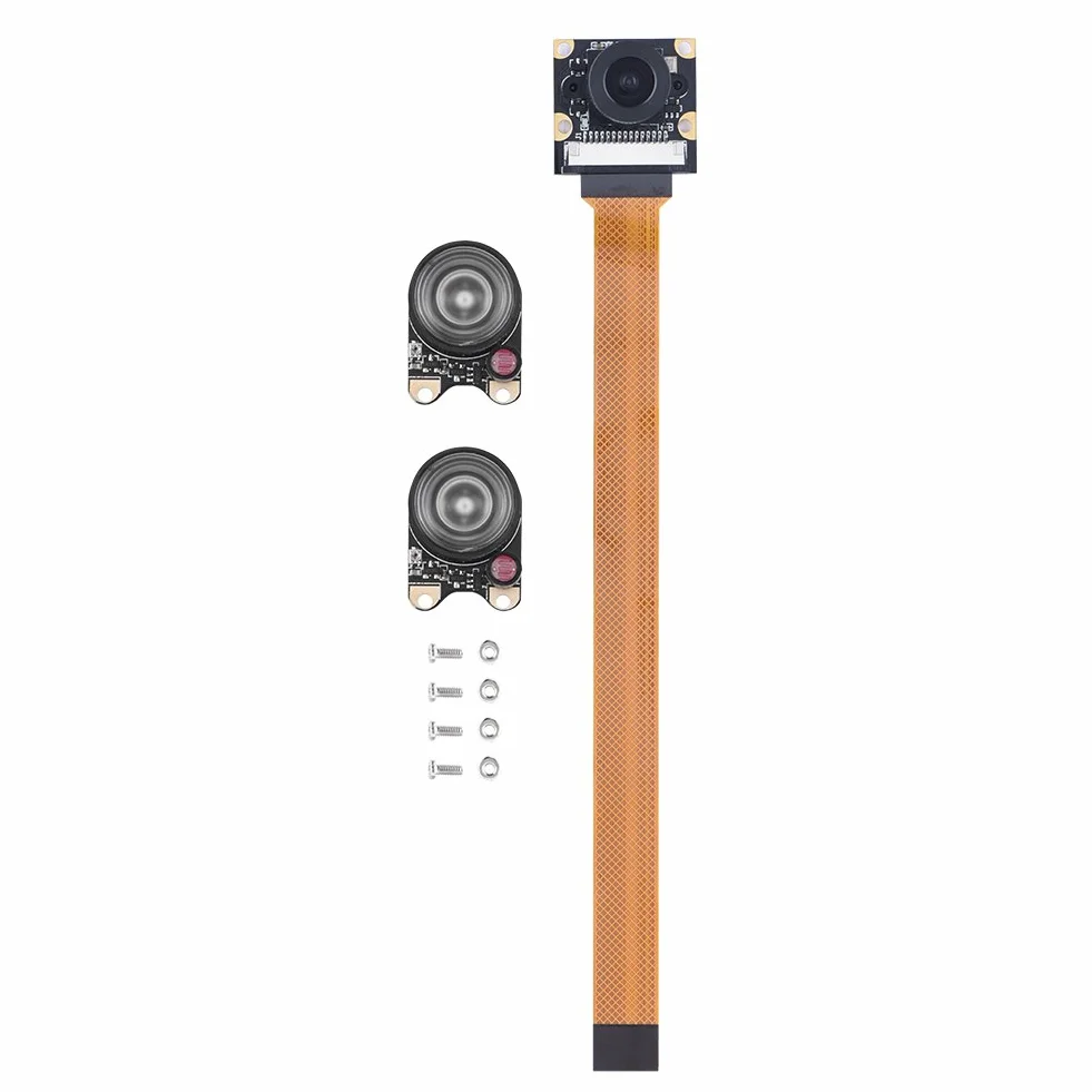 Mini Kamera Modułowa do Zero, Moduł Kamery Noktowizyjnej 5MP z 2 Szt. świateł Wypełniających, Obiektyw Szerokokątny, Oferuje Szersze Pole Widzenia, z Czujnikiem Kamery